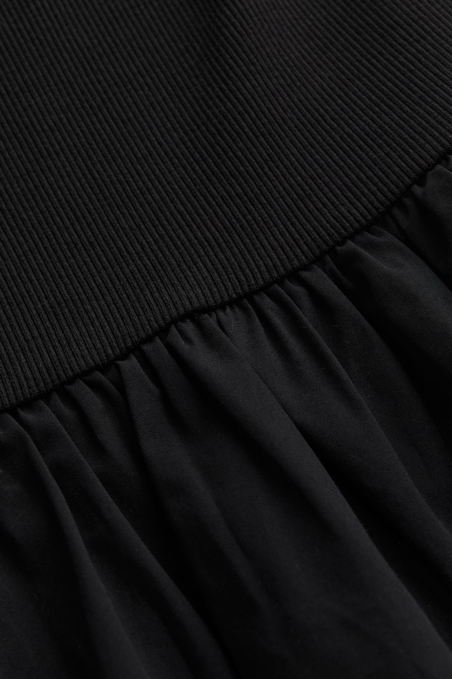 Flared-skirt dress - Black - 4