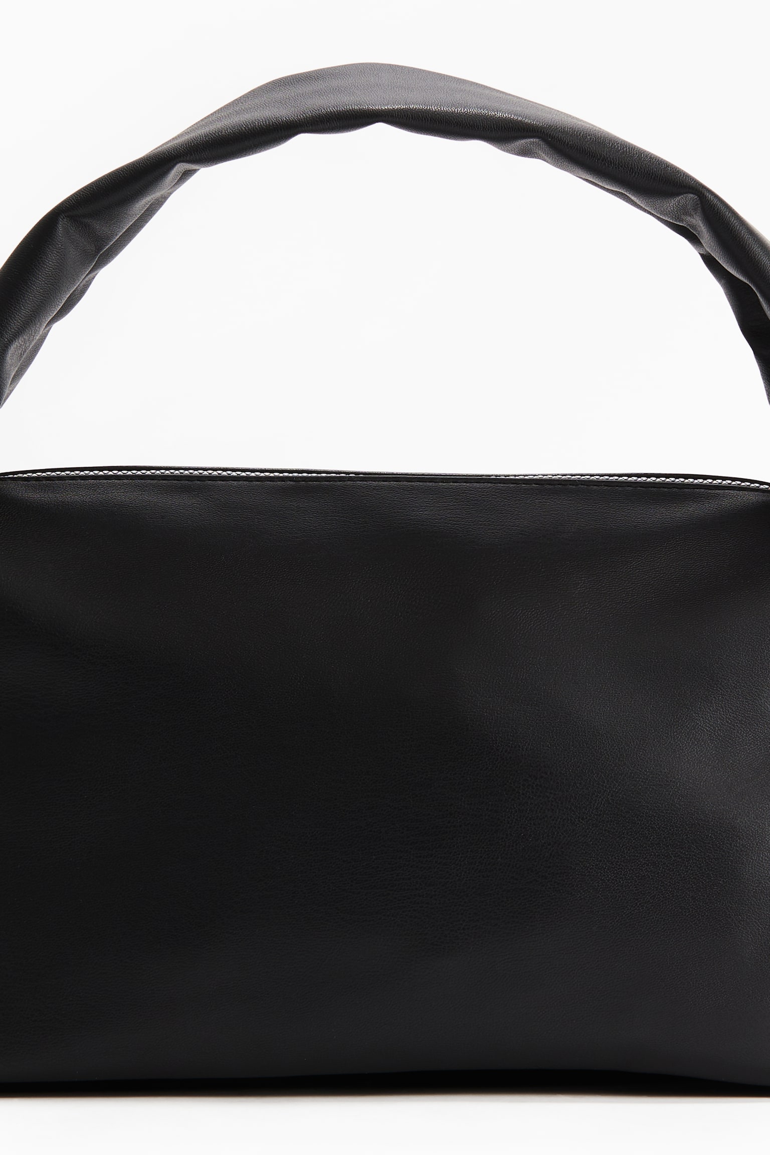 Coated shoulder bag - Black/Light beige/Black - 4