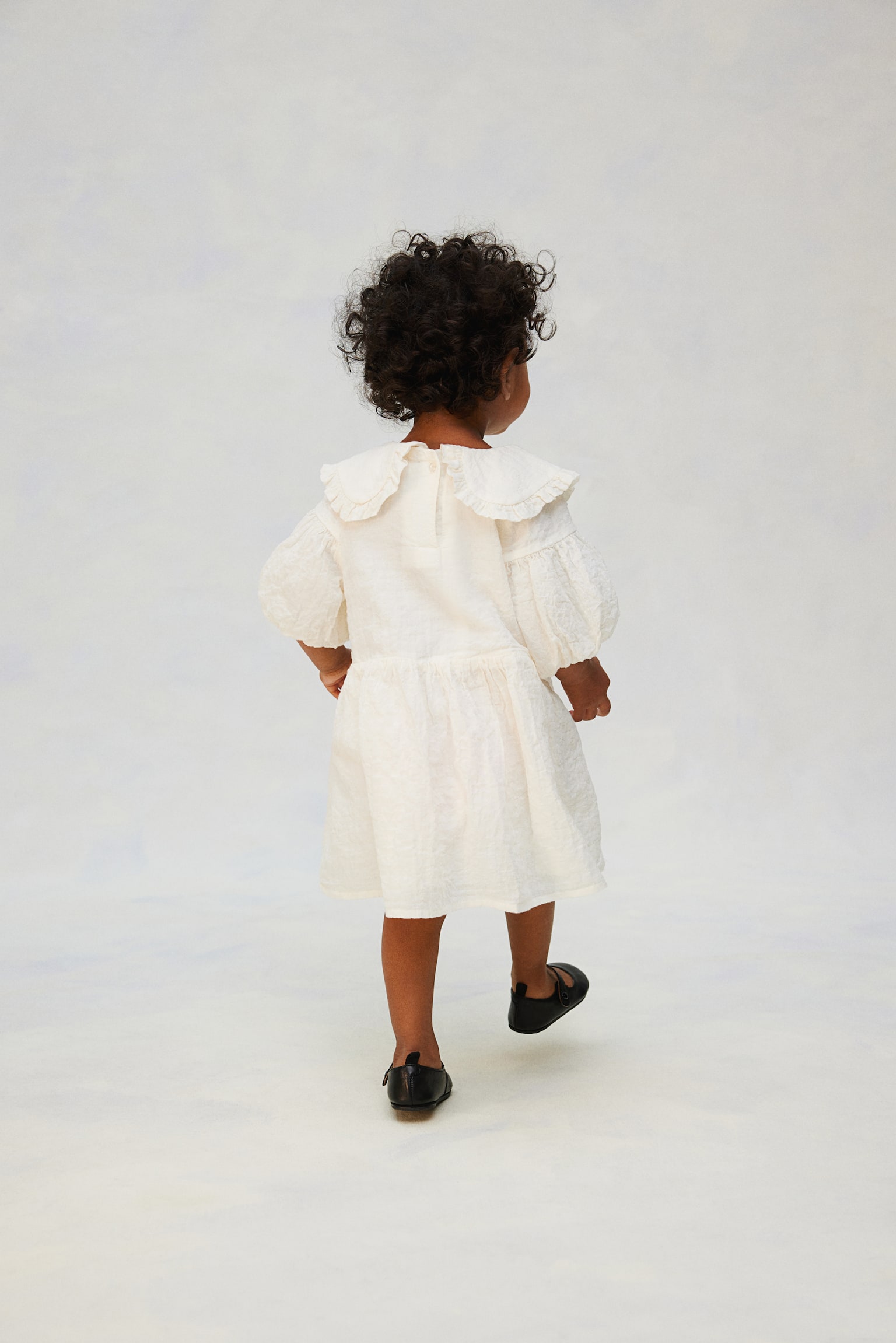 Seersucker cotton dress - White - 4