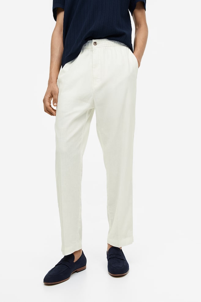 Regular Fit Linen-blend trousers - White/Light beige/Light green-beige/Light grey/dc/dc - 5