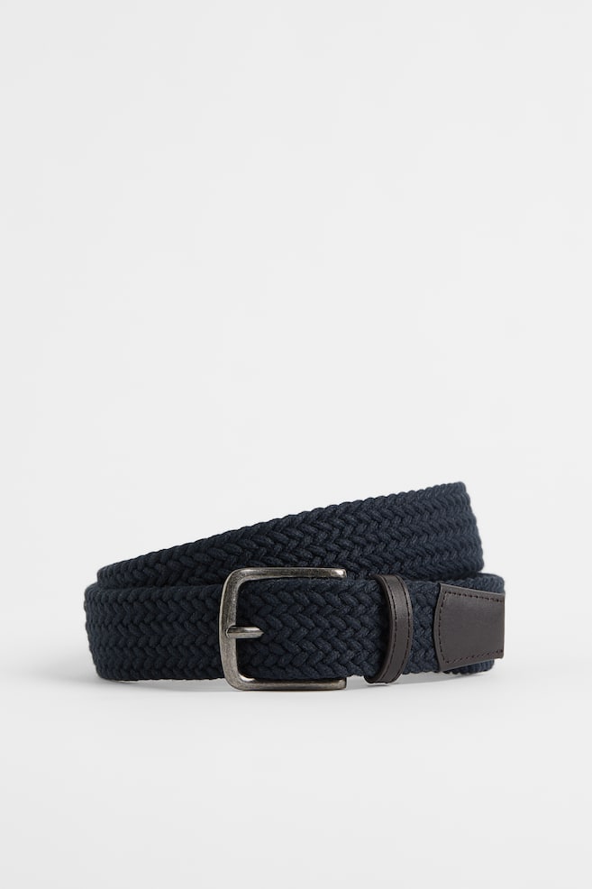 Braided belt - Dark blue/Black - 1
