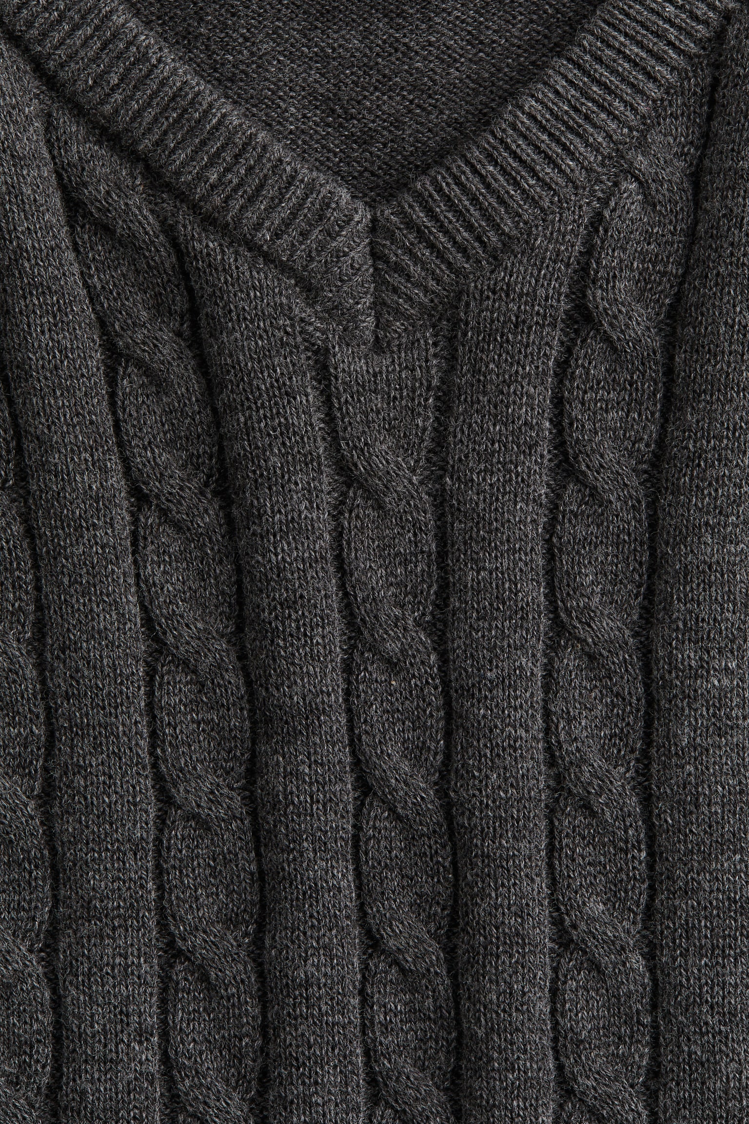 Cable-knit sweater vest - Grey - 2