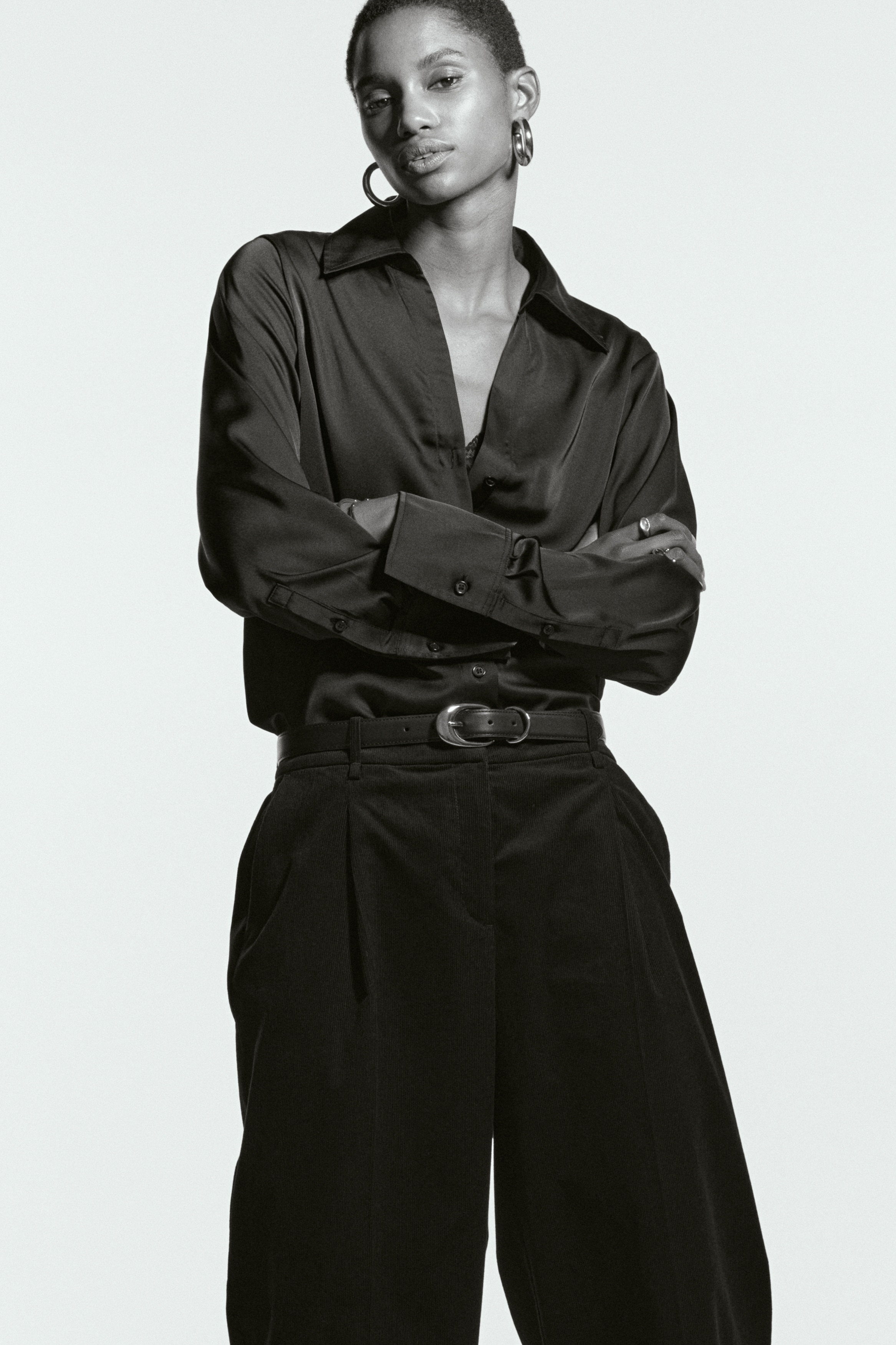 Wide corduroy trousers