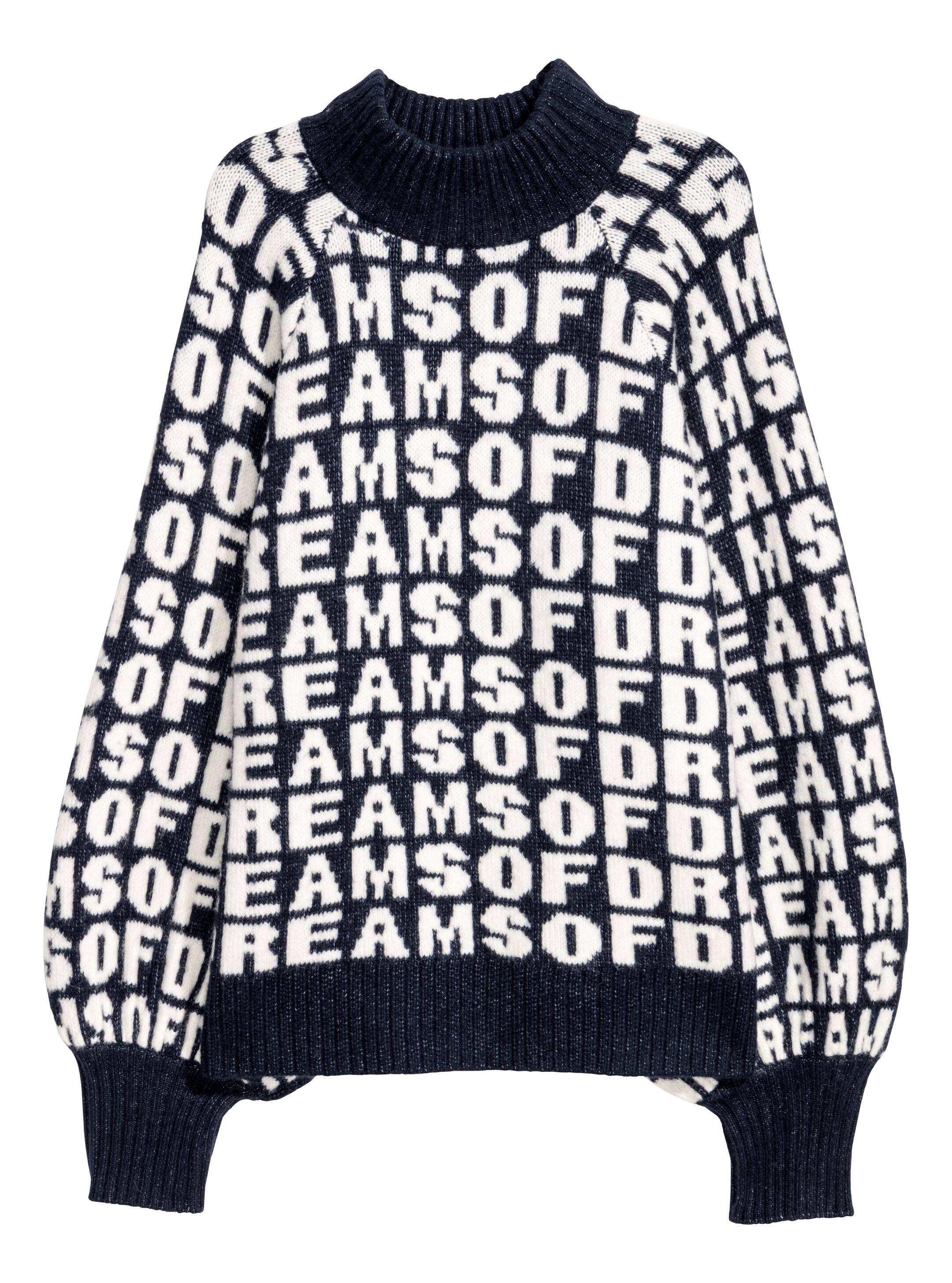 View larger image: Jacquard-knit jumper - Black/White patterned - Ladies | H&M GB 1