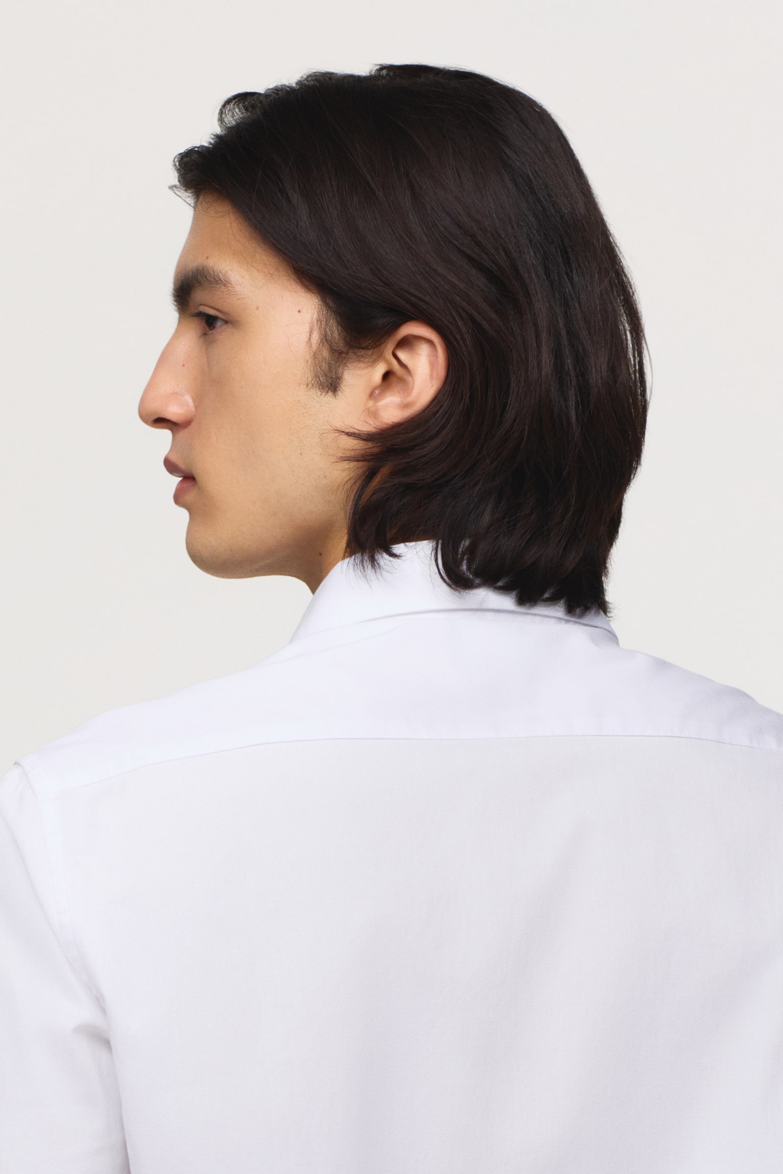 Slim Fit Cotton shirt - White/Black/Blue - 3