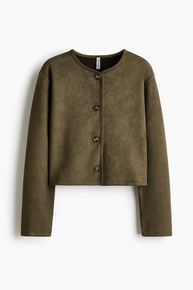 Cardigan - Dark khaki green/Dark beige/Dark brown - 1