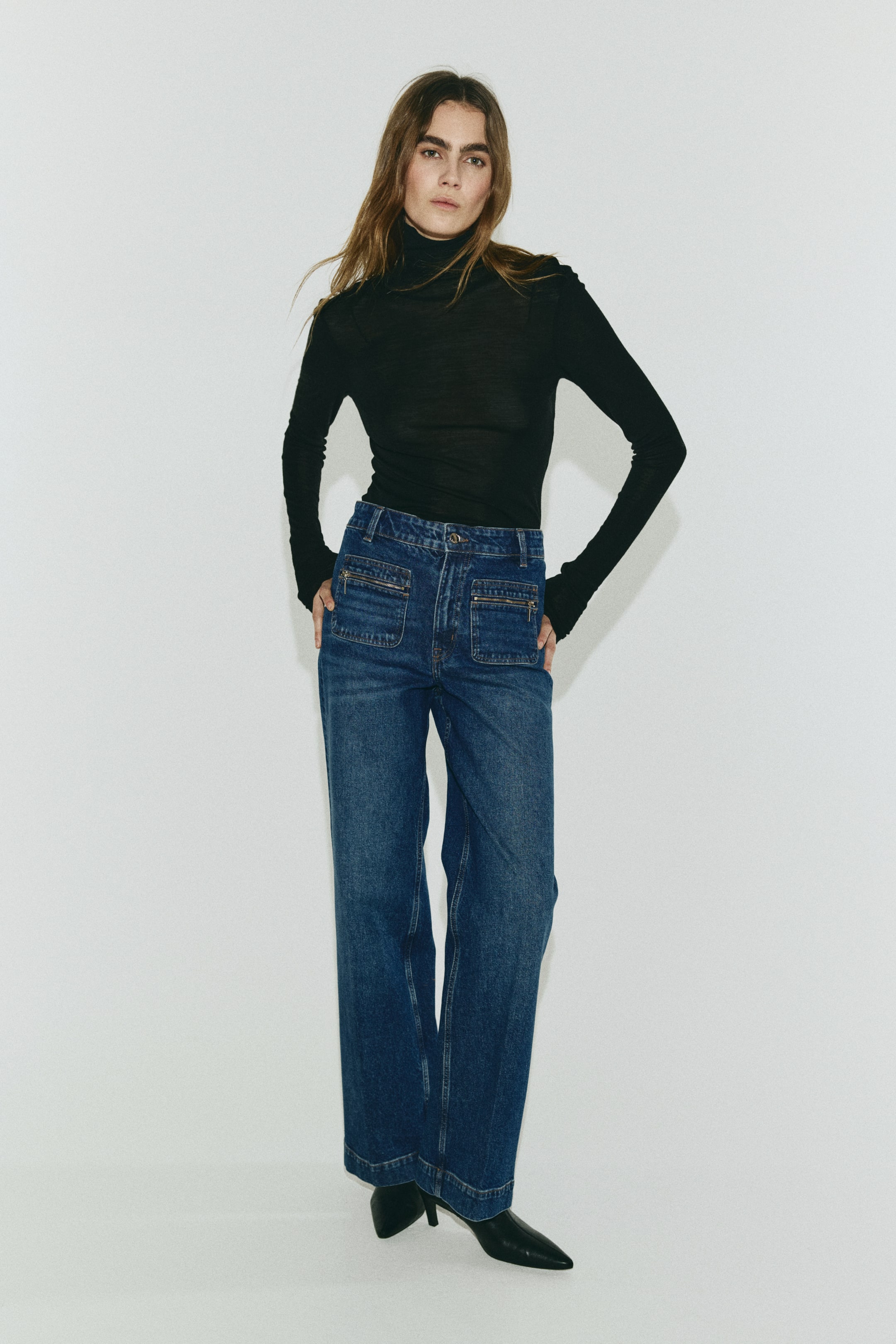View larger image: Straight High Jeans - Denim blue - Ladies | H&M IN 1