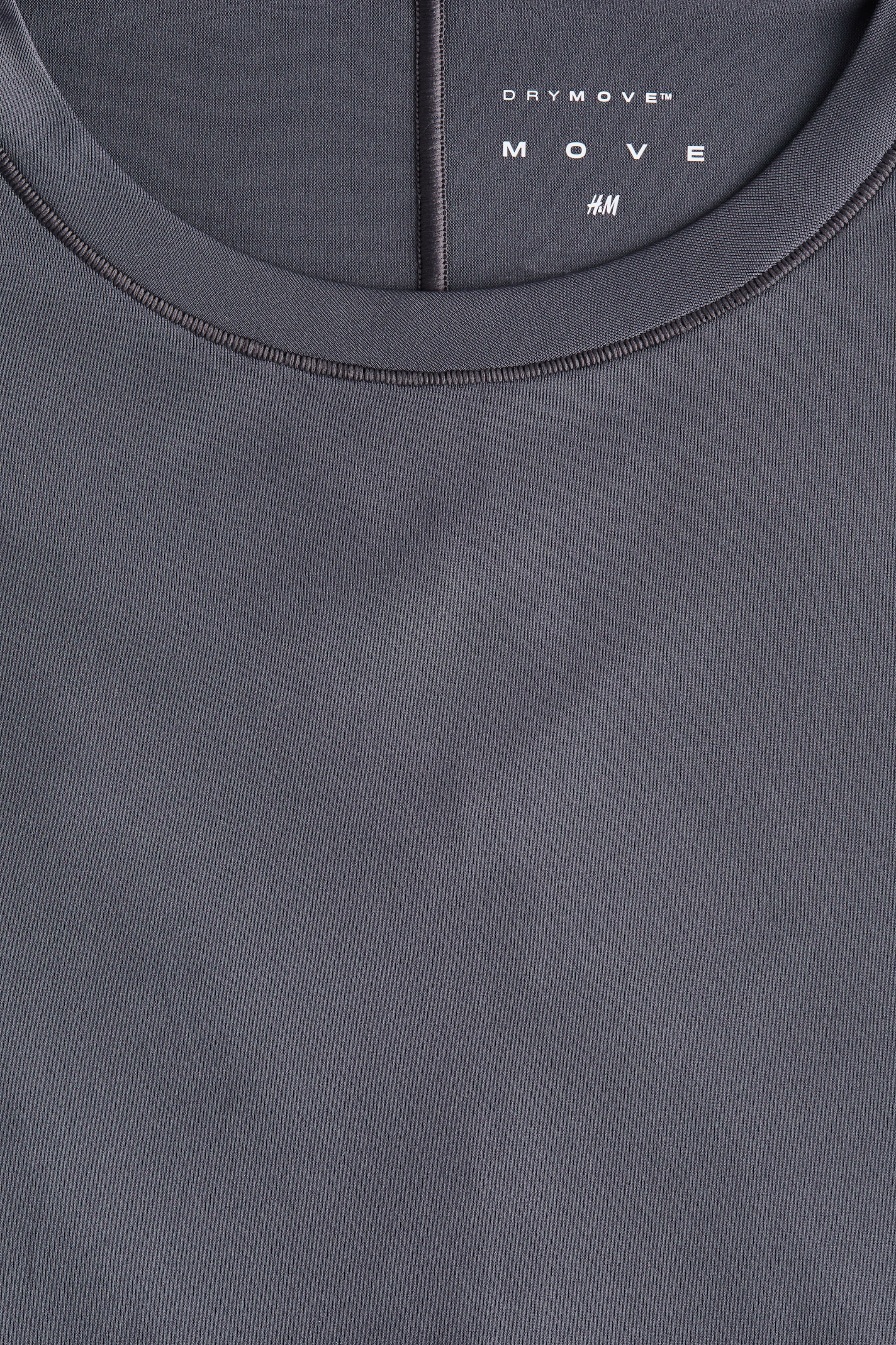 View larger image: Sports top with DryMove™ - Dark grey - Ladies | H&M IN 2