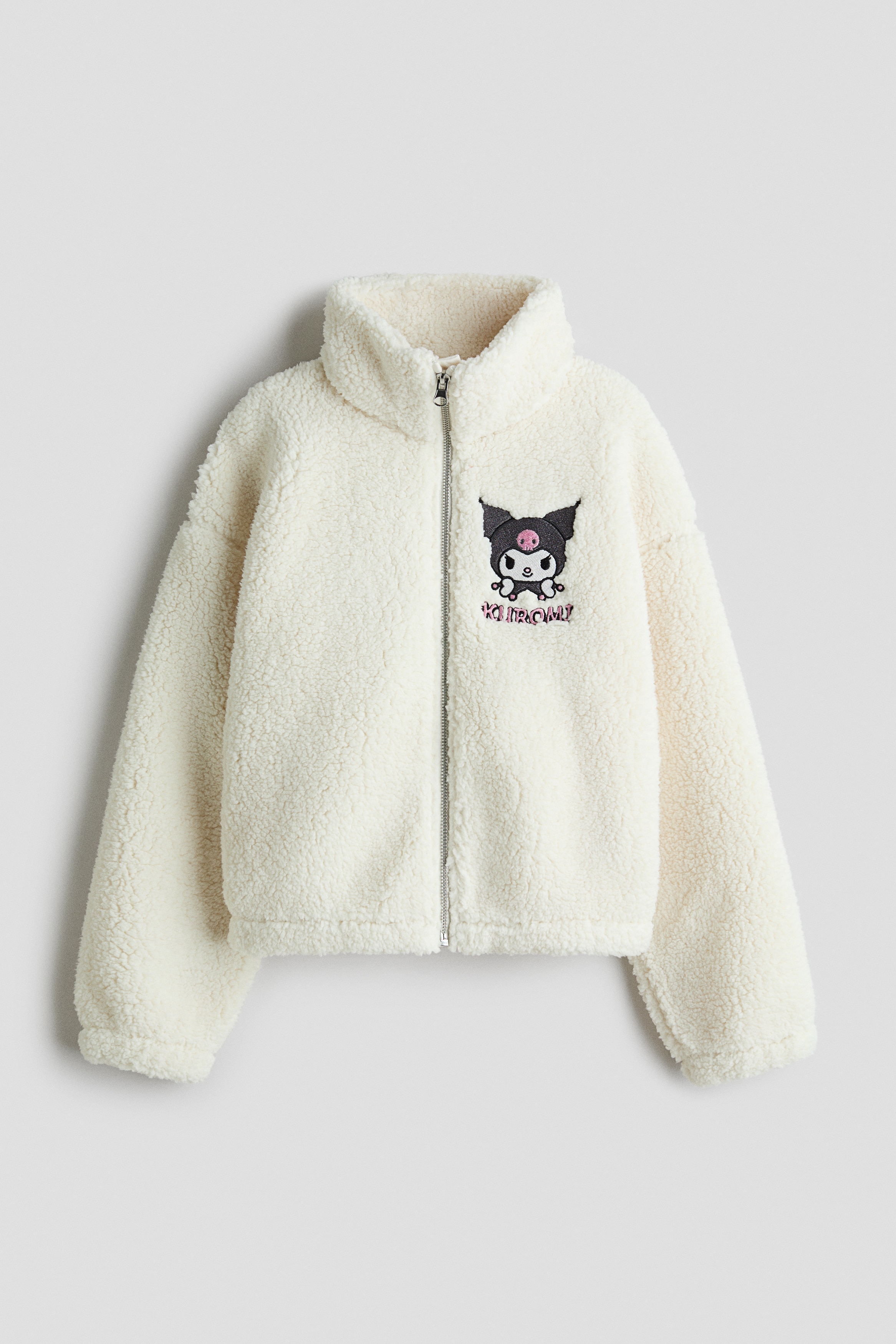 H & M - Jacke aus Teddyfleece mit Motivdetails - Beige - Kinder