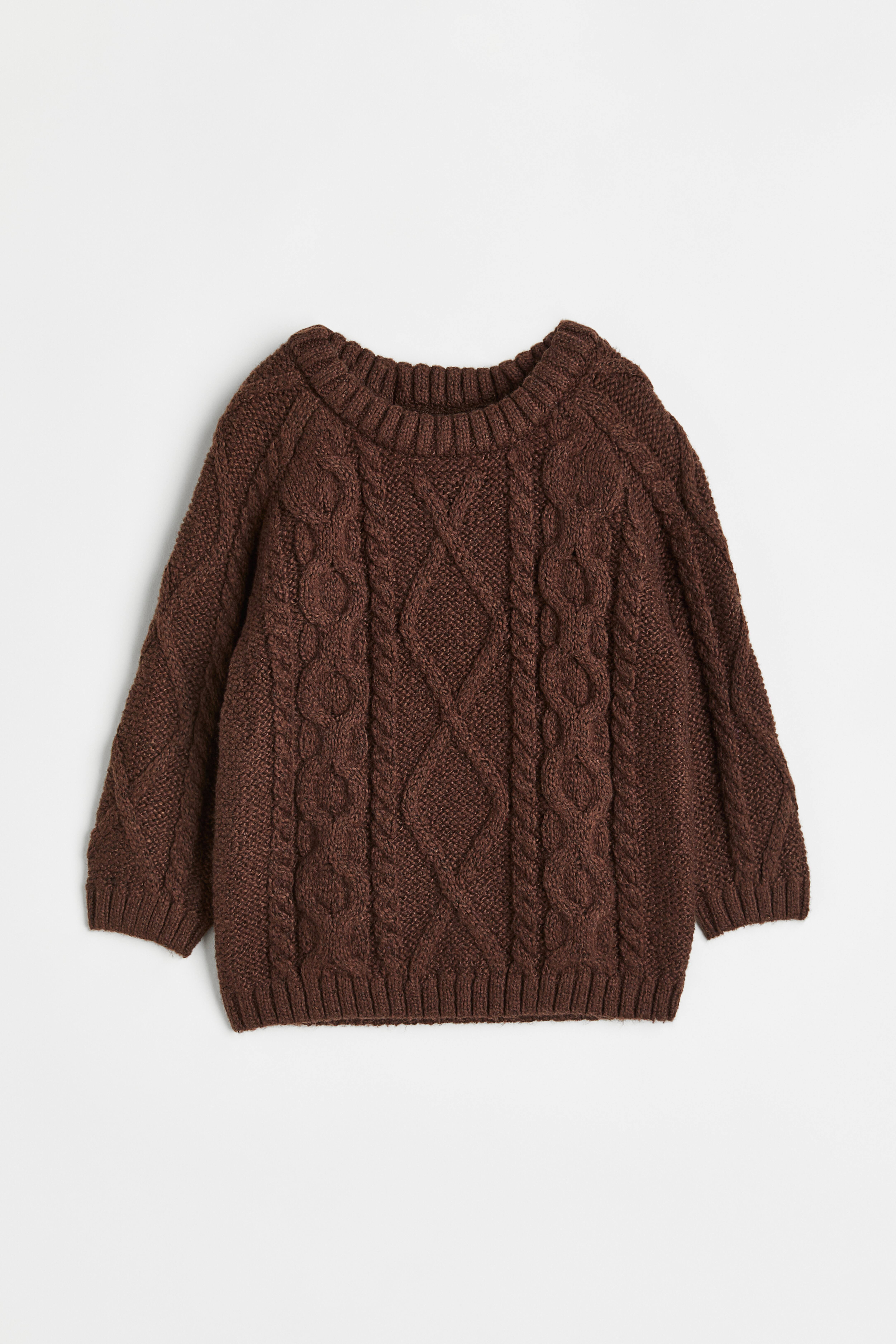 Cable knit Sweater Dark brown Kids H M CA