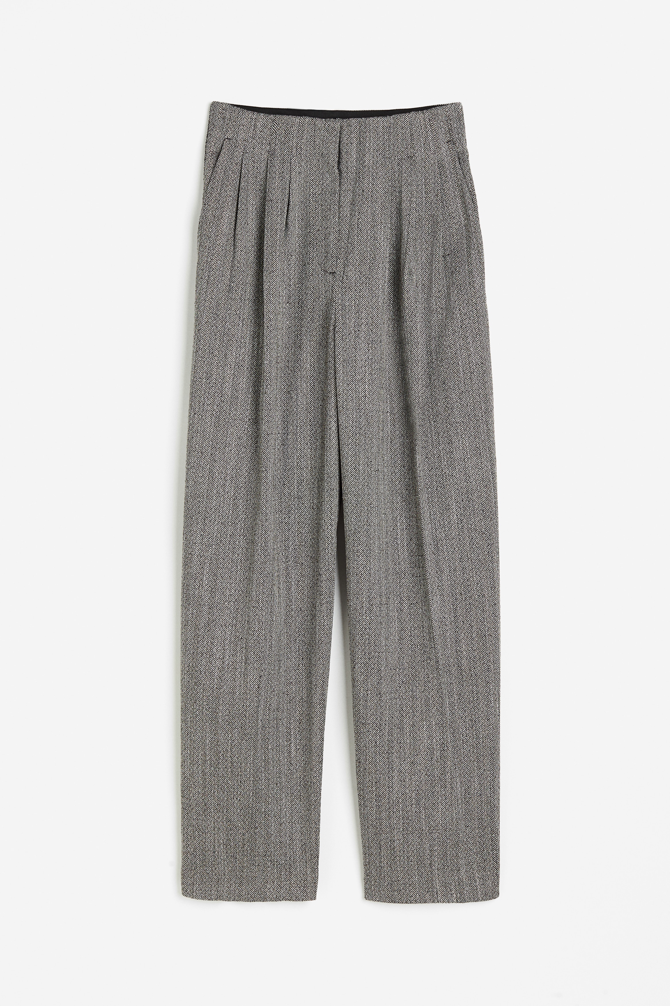 High-waisted tailored trousers - Black - Ladies | H&M SG