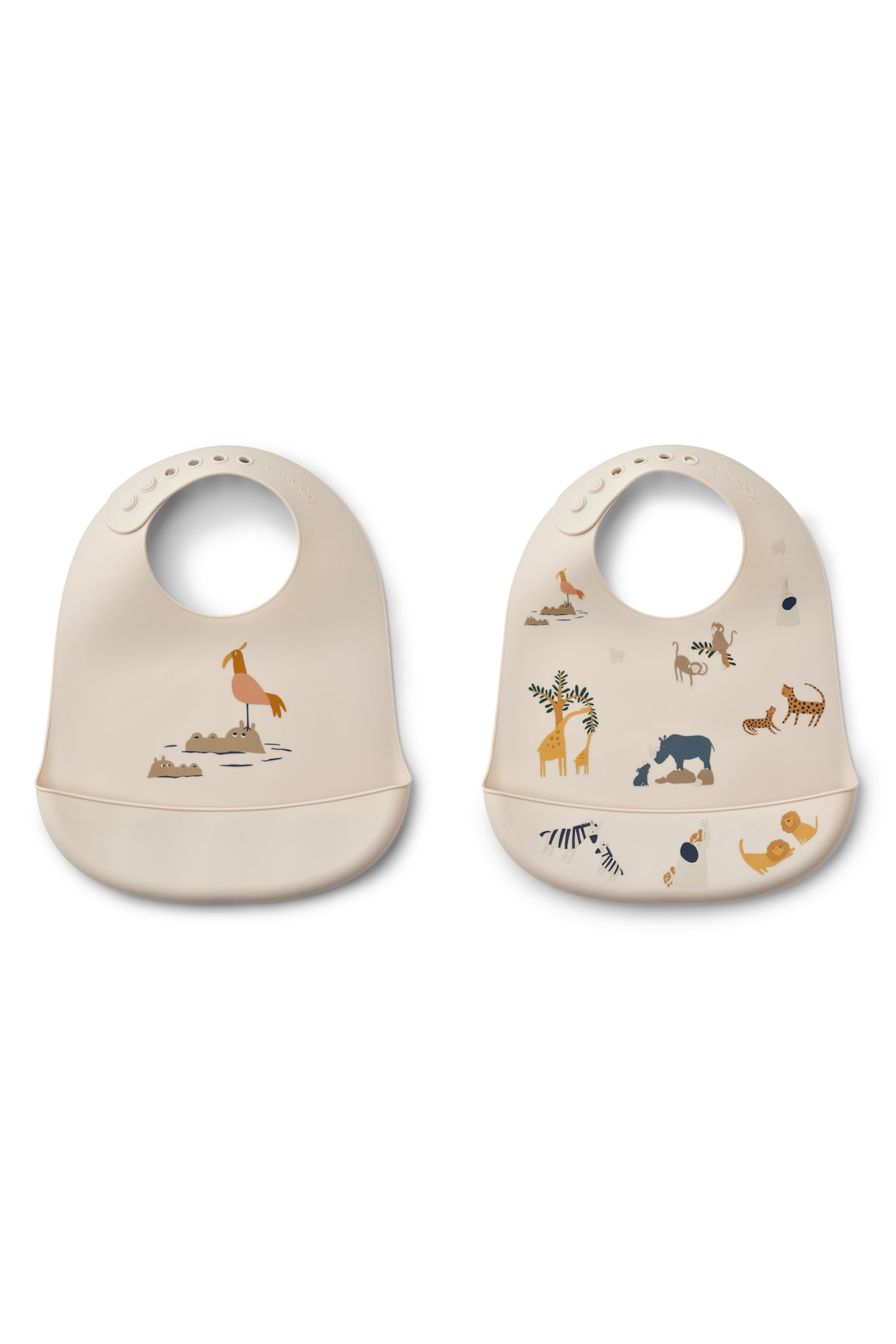 2-Pack Tilda Printed Bib - Beige/Patterned - 1