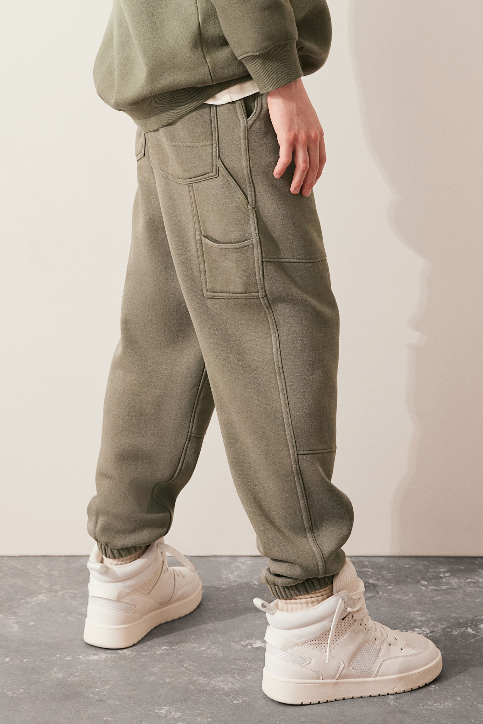 Carpenter joggers - Washed khaki green - 3