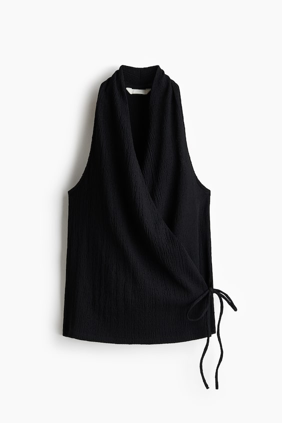 Женские топы H&M Textured Wrap Top