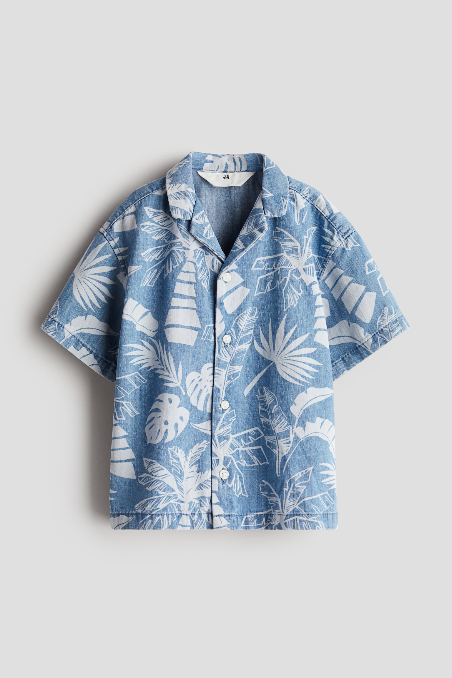 Denim Resort Shirt - Blue/Palm trees - 2