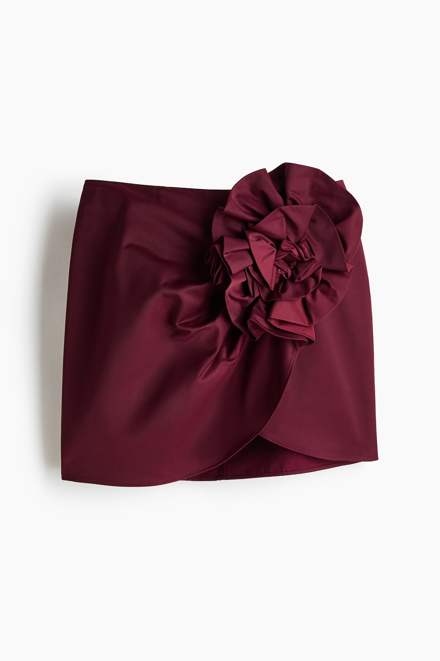 Appliquéd mini skirt - Burgundy/Black - 2