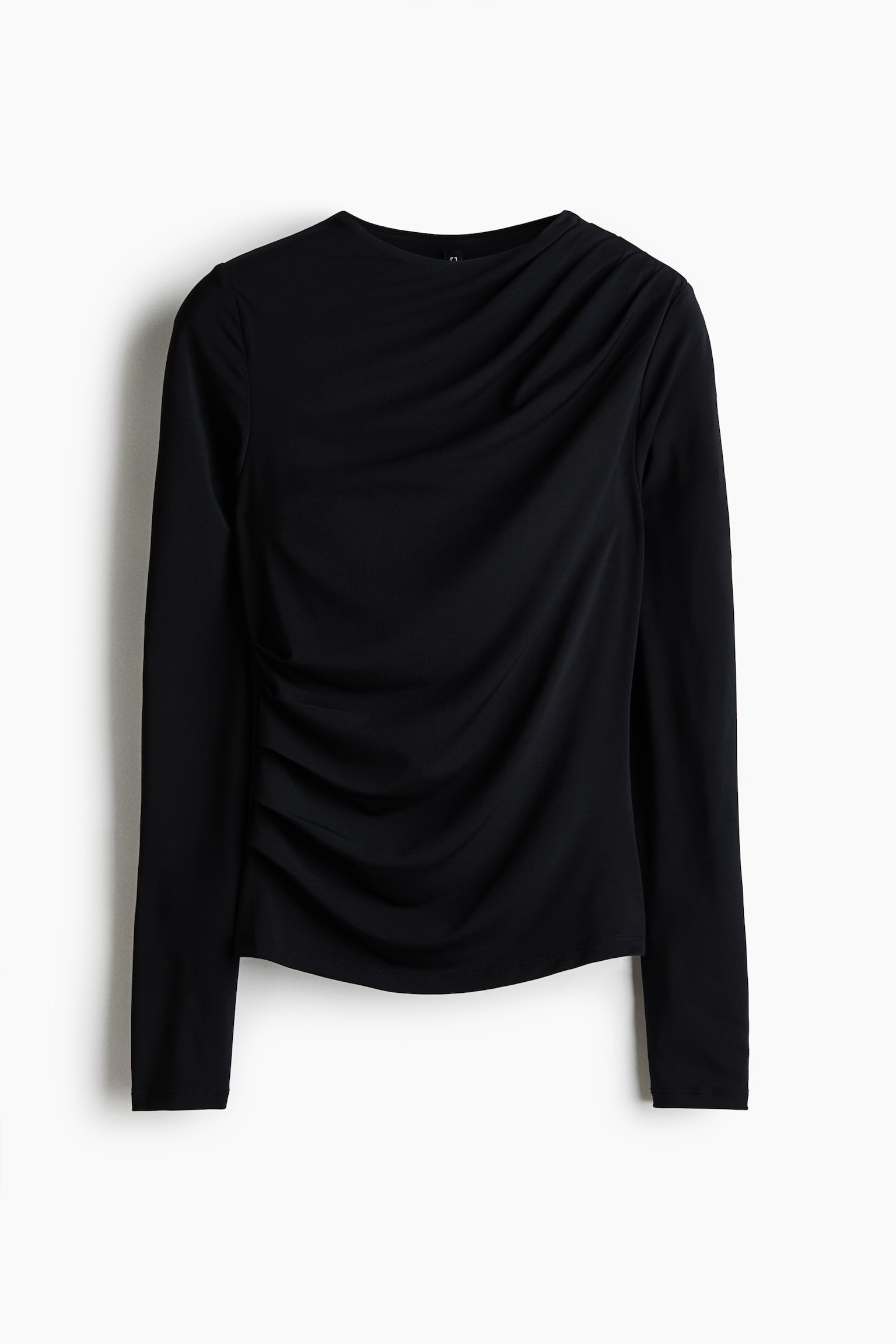 Женский топ H&M Draped Top, цвет: Чёрный