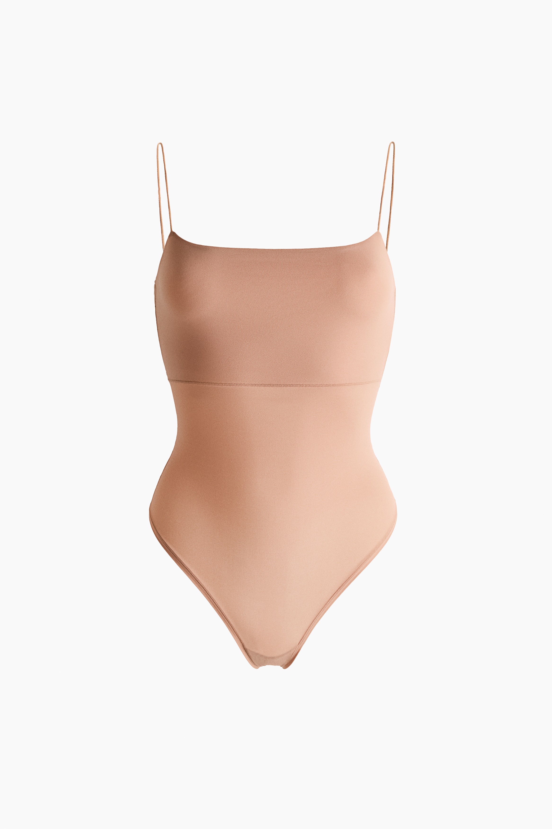 Body a perizoma Seamless - Beige scuro/Marrone scuro