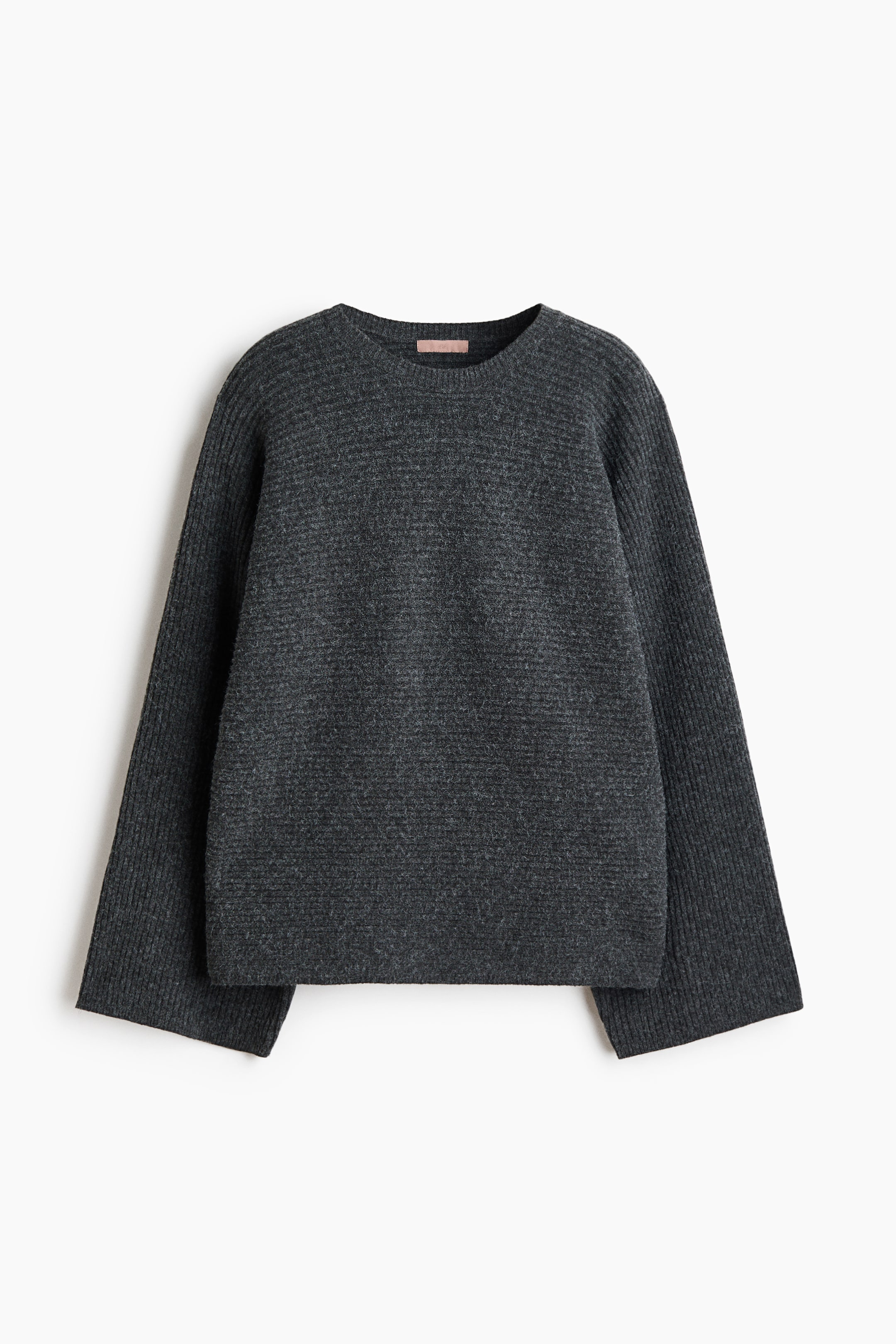 Rib-Knit Batwing-Sleeved Sweater
