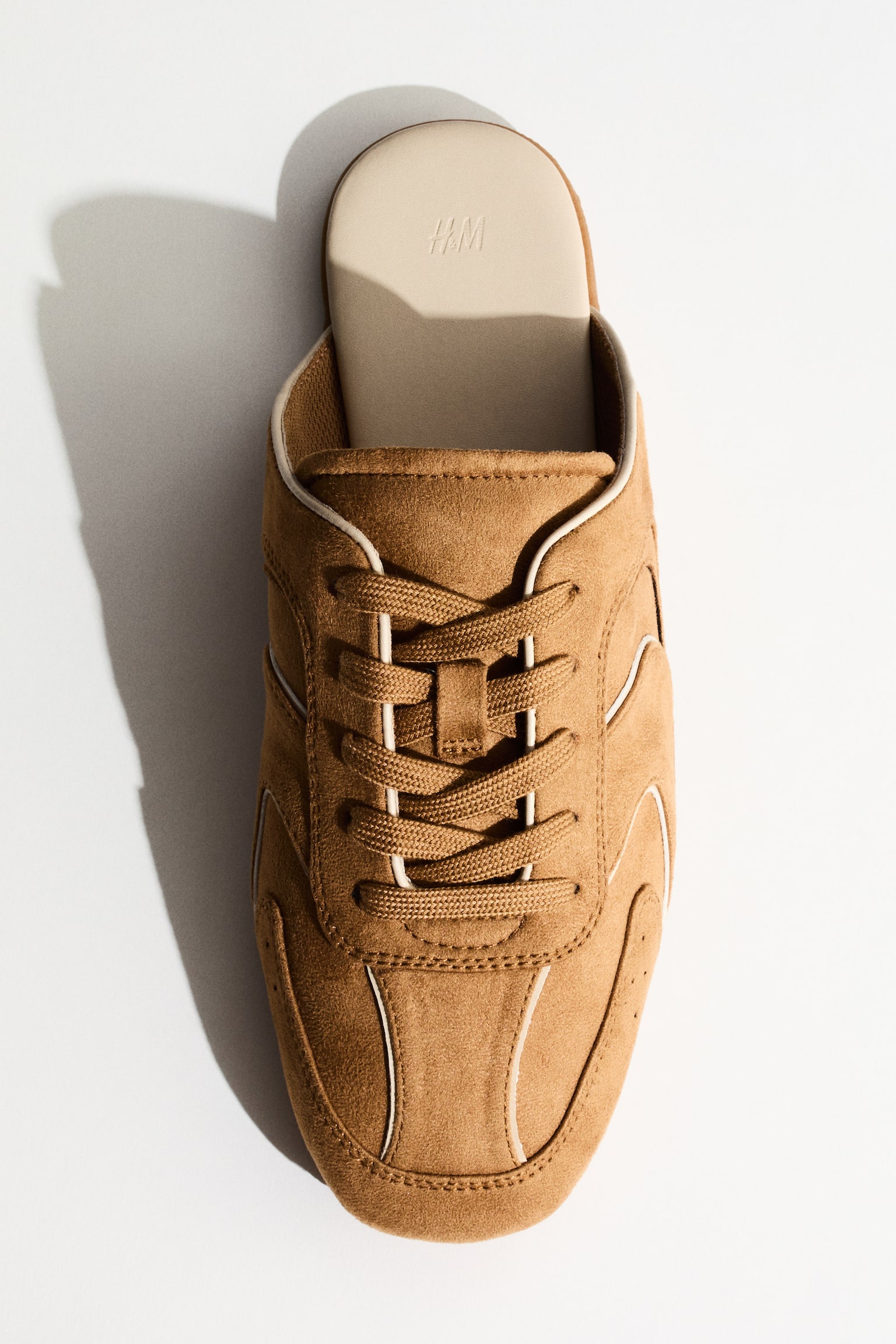 Женские кроссовки H&M Sneaker-Style Mules, цвет: Тёмный бежевый — фото 2
