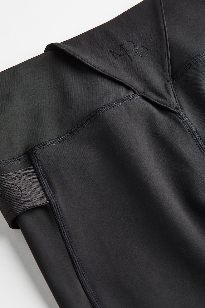 DryMove™ Sports cycling shorts - Black/Dark turquoise/Patterned - 7