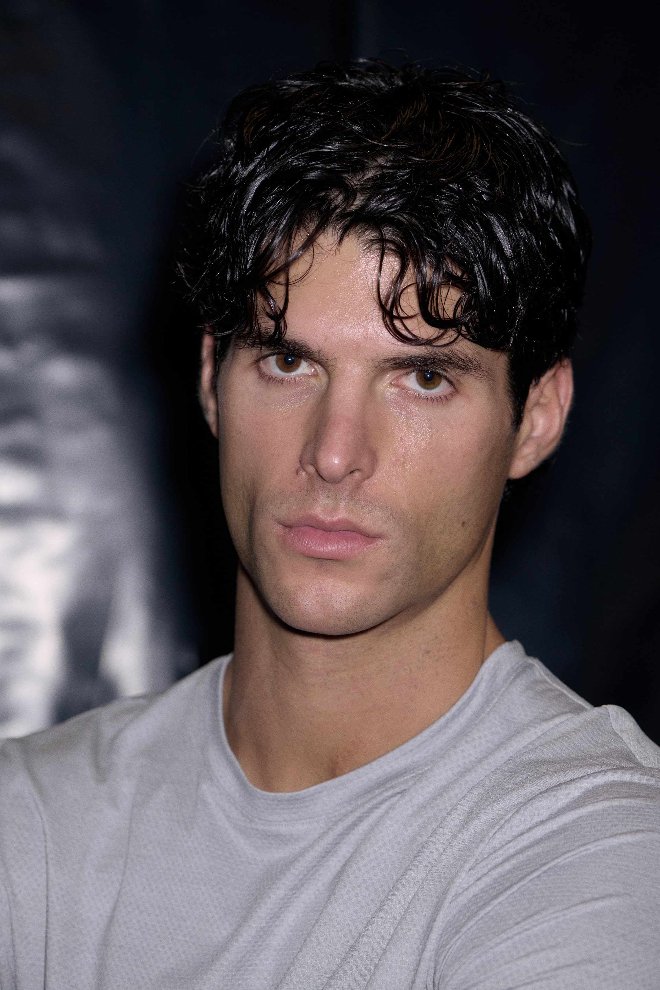 Ampliar la imagen: Playera deportiva de malla con DryMove™ - Gris jaspeado - Men | H&M MX 3