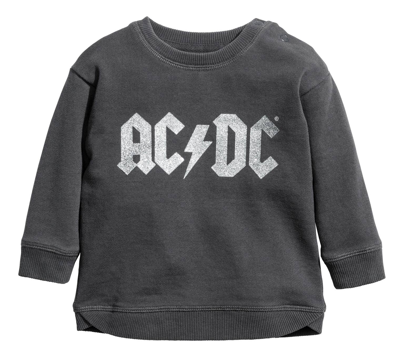 Sweatshirt with Printed Design - Dark gray/AC/DC - Kids | H&M US