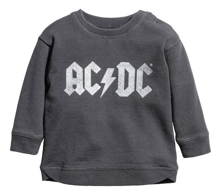 Sweatshirt with Printed Design - Dark gray/AC/DC - Kids | H&M US