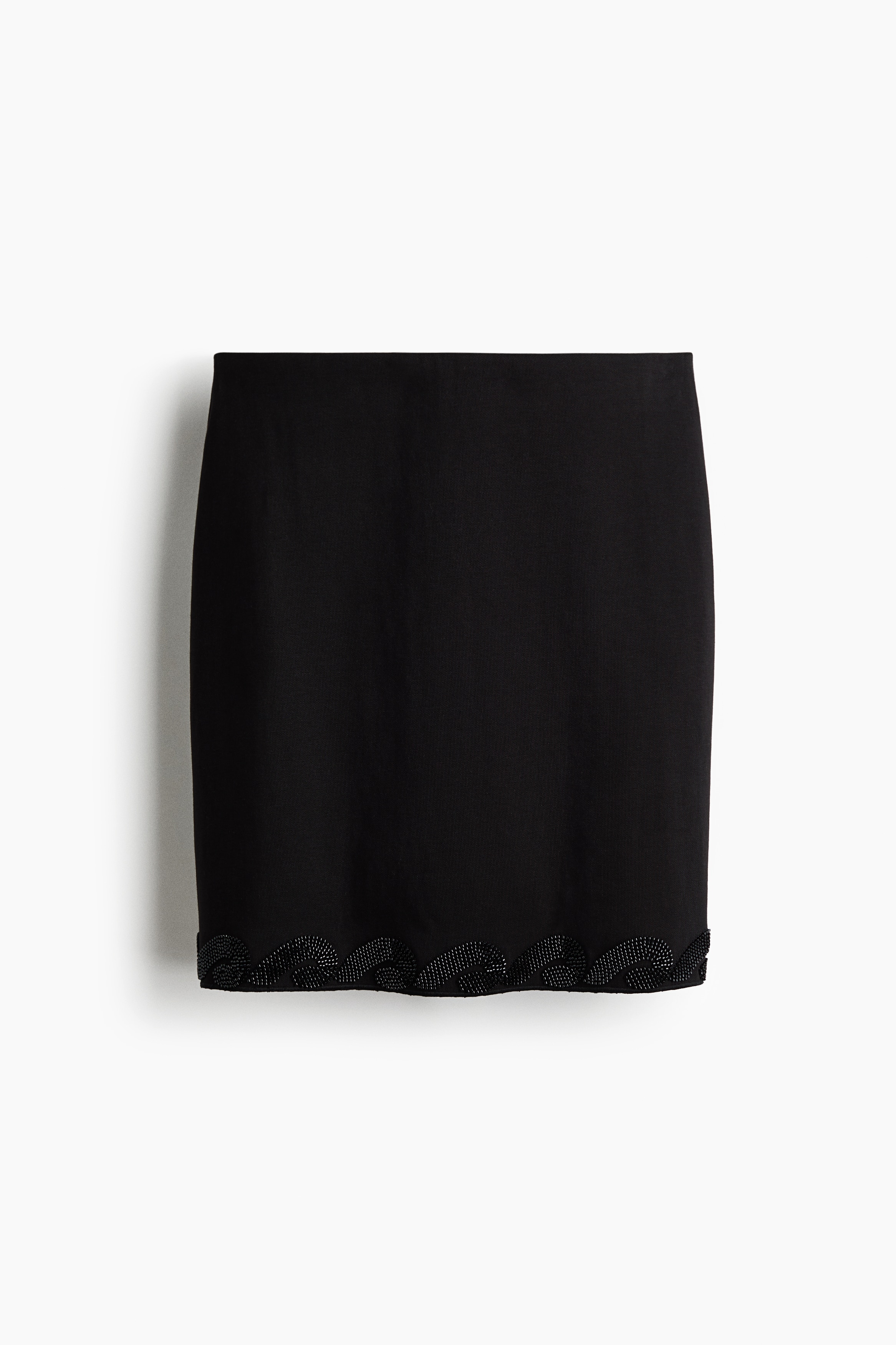 Bead Trim Skirt - Black/White