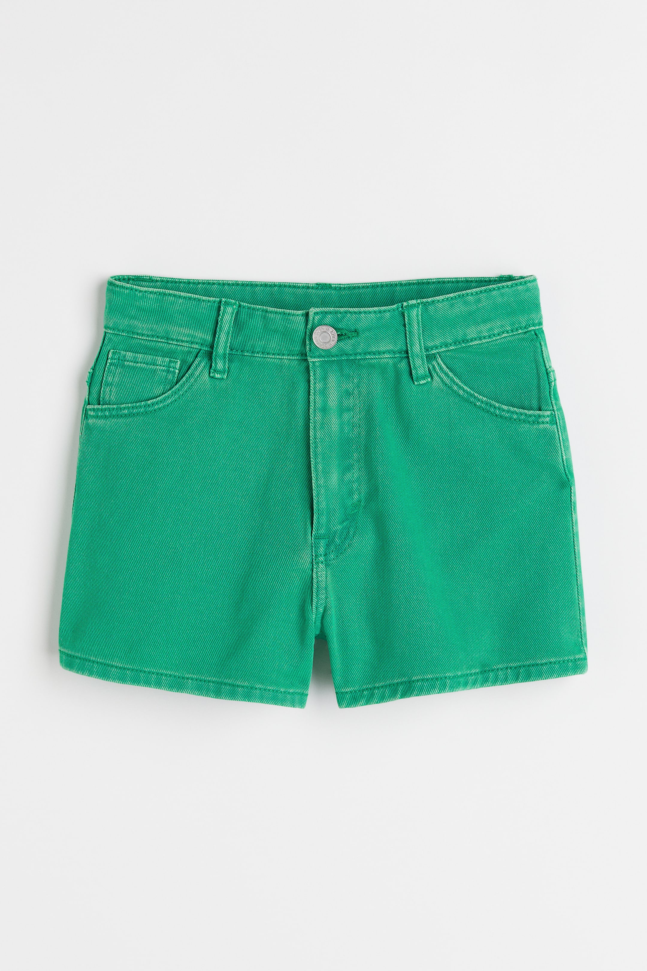 Se større billede: Relaxed High denimshorts - Lysegrøn - BØRN | H&M DK 1