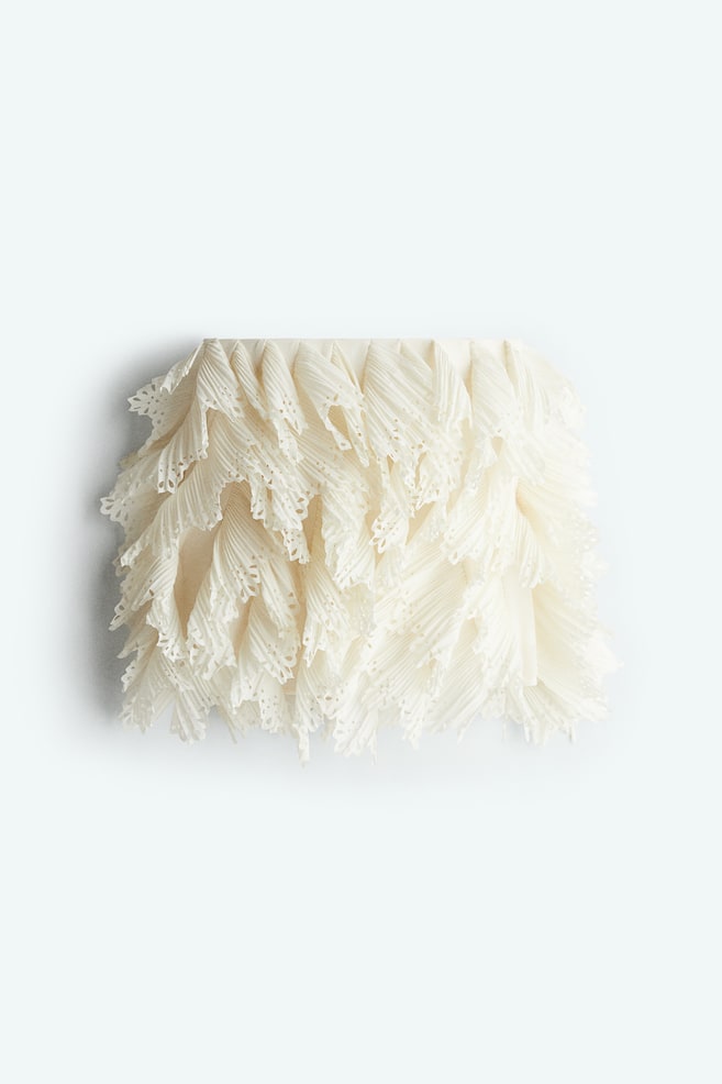 Frilled chiffon skirt - Cream - 1