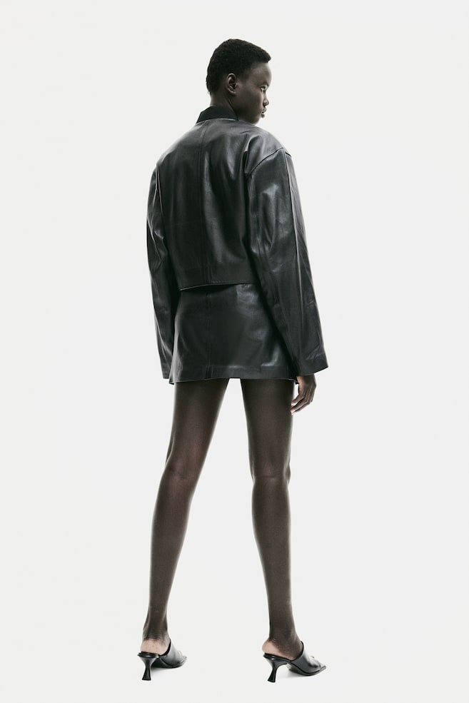Leather jacket - Black - 4