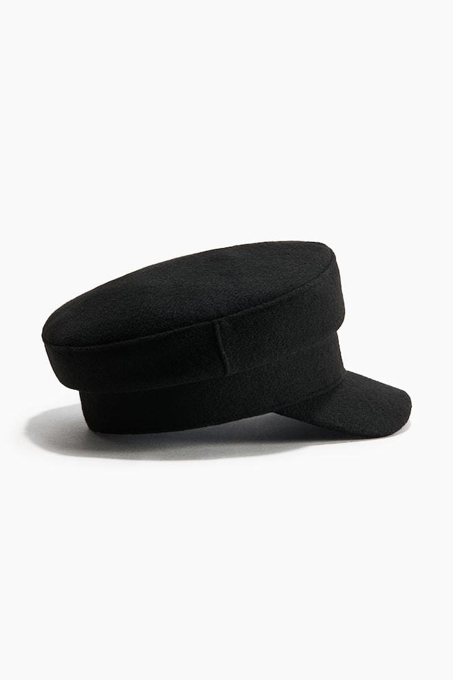 Čiapka typu baker boy - Čierna/Tmavosivá - 1