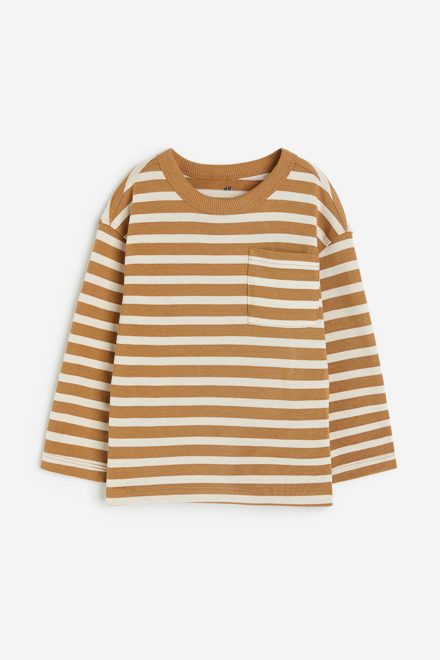 Long Sleeve Tee - Dark beige/Stripe/White/Black stripe/Dark green/White stripe - 1