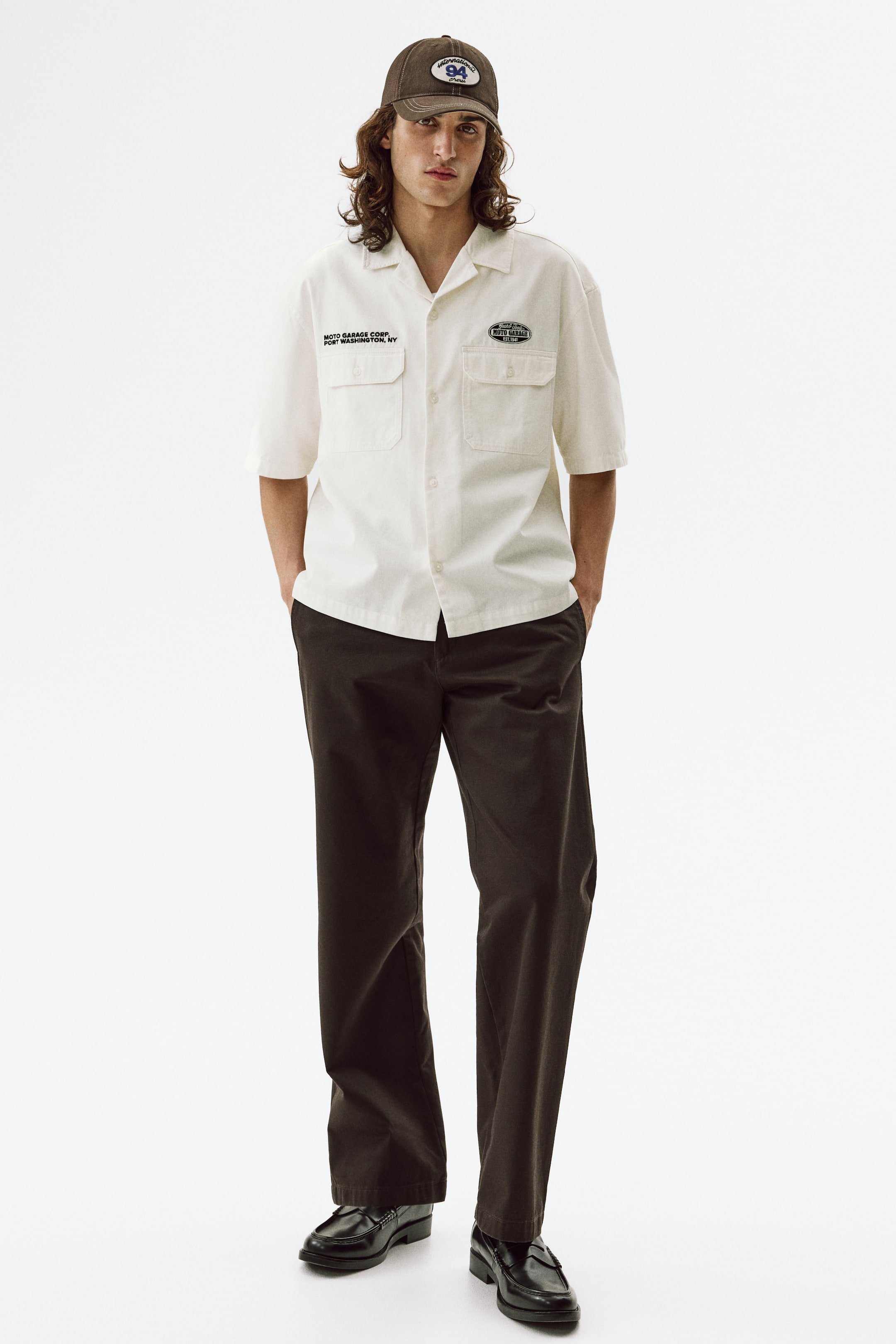 Chemise utilitaire à manches courtes décontractée