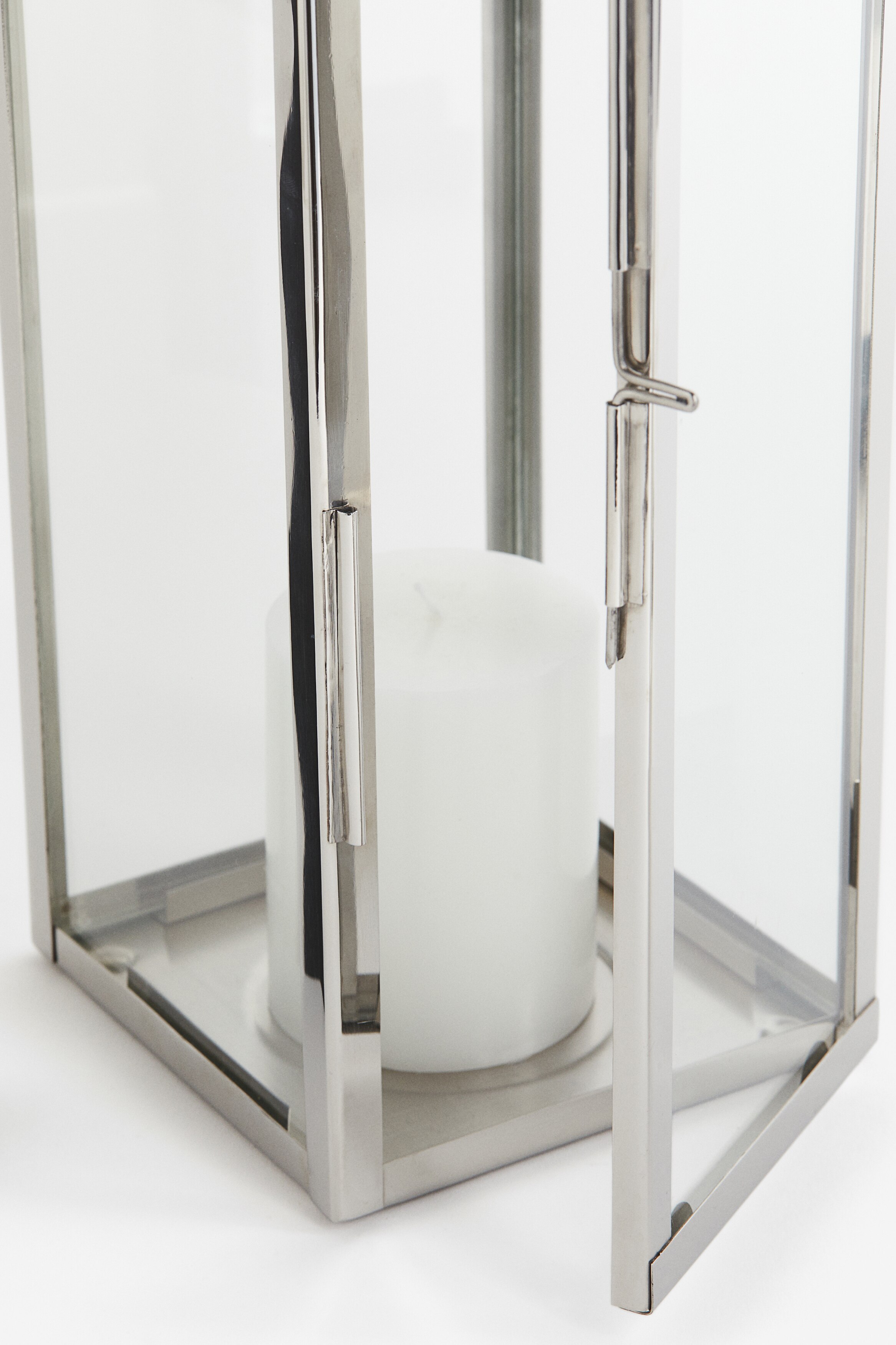 Metal Candle Lantern - Silver-colored - Home All | H\u0026M US, image size:2333x3500