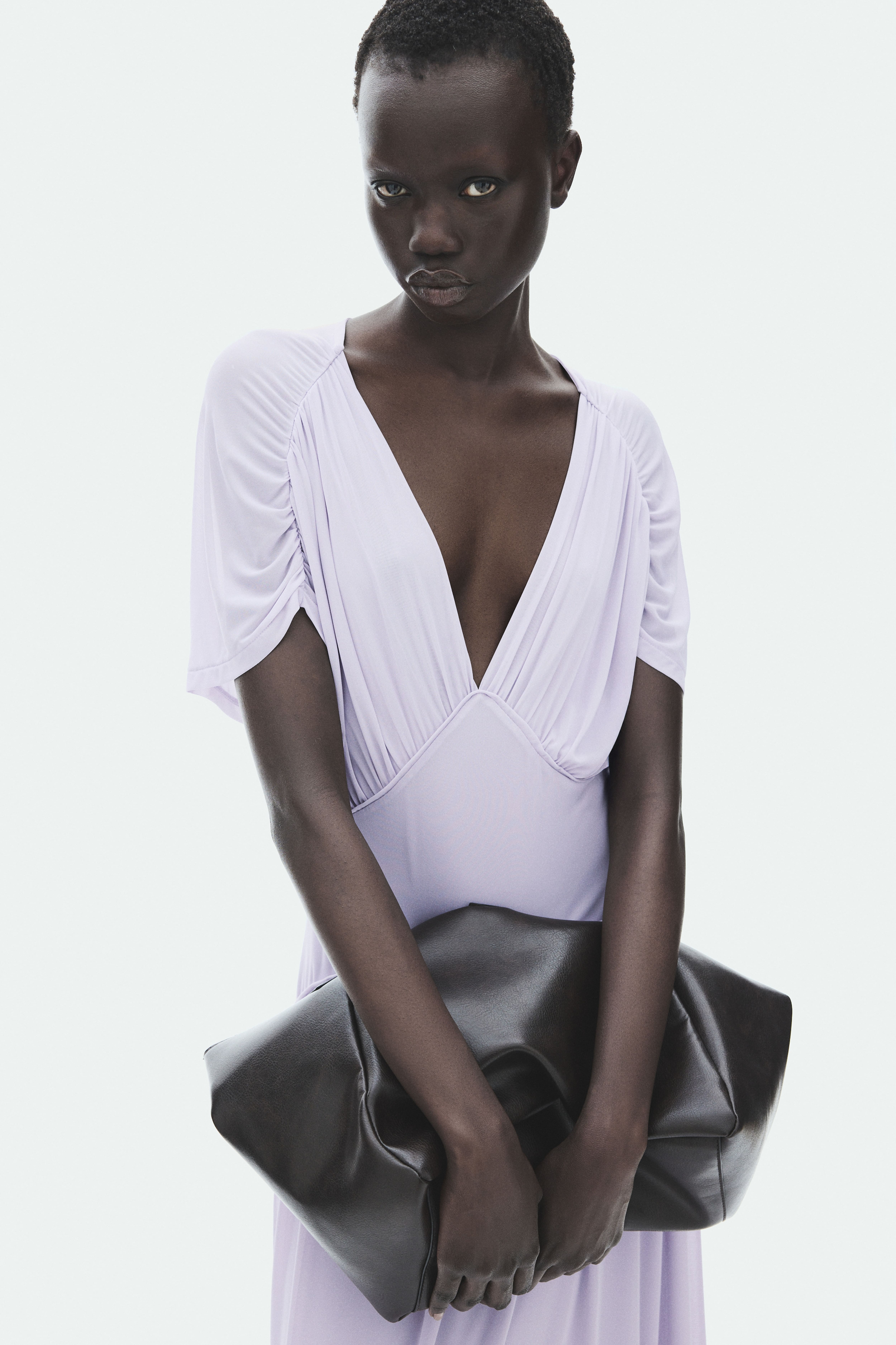 Sheer Jersey Midi Dress