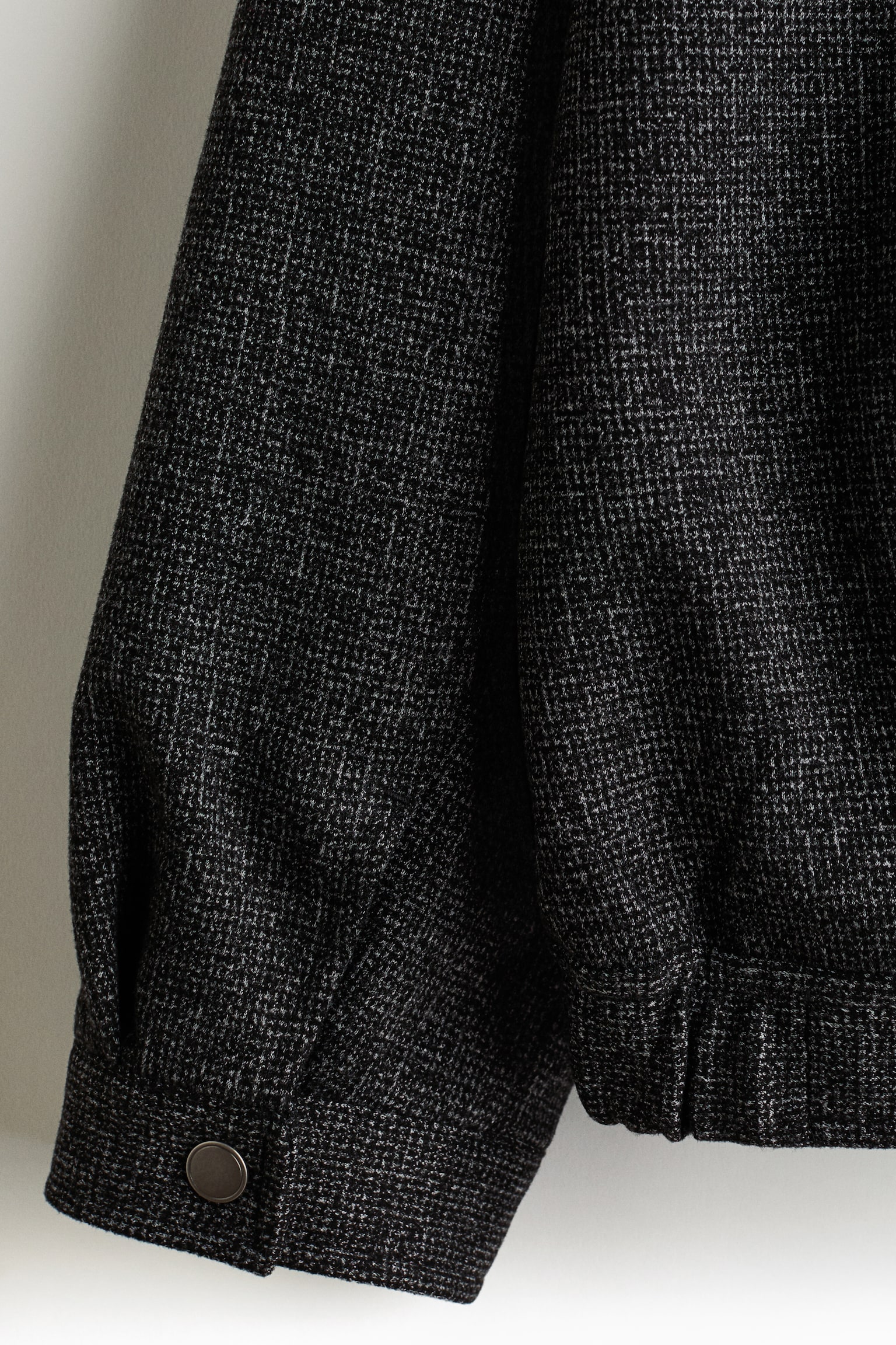 해링턴 스타일 재킷 - 블랙/체크/블랙 멜란지 - 4