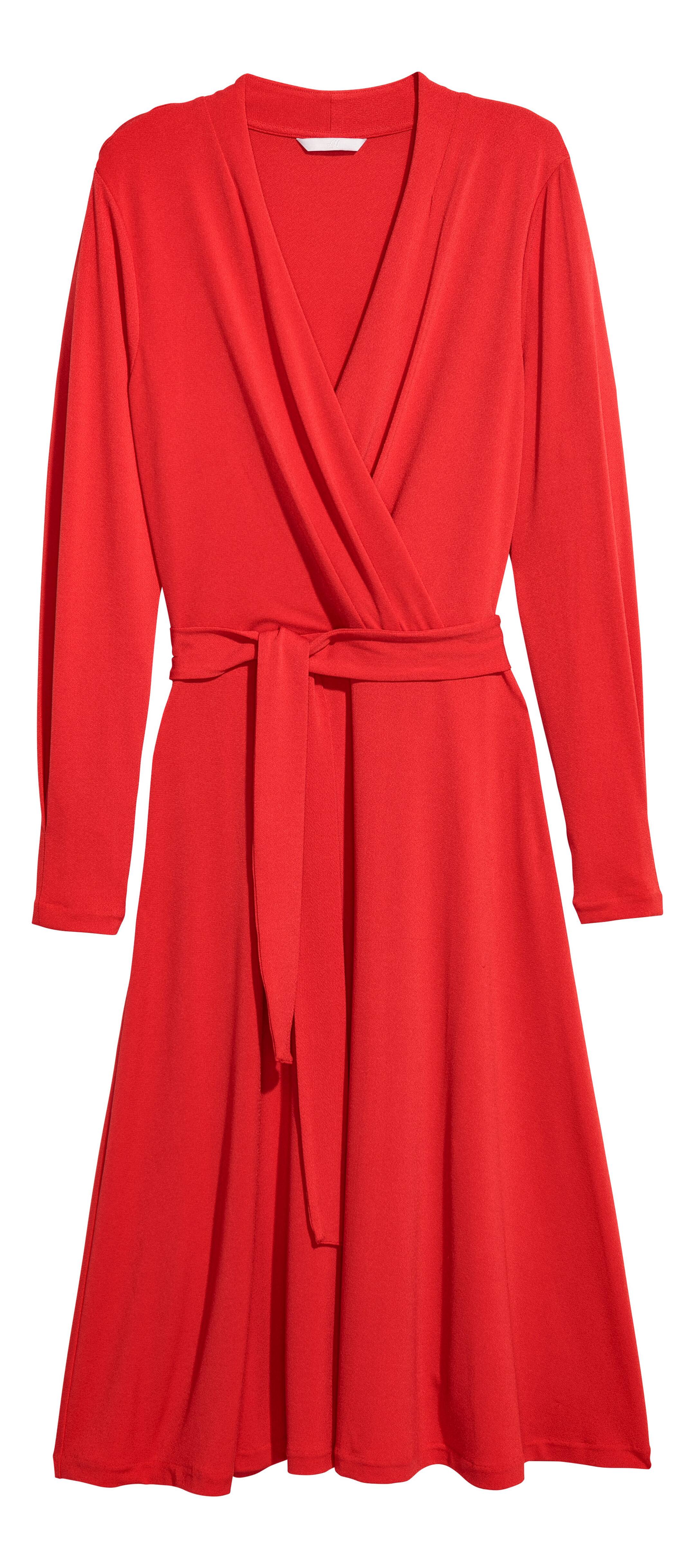 View larger image: Jersey crêpe dress - Bright red - Ladies | H&M GB 1