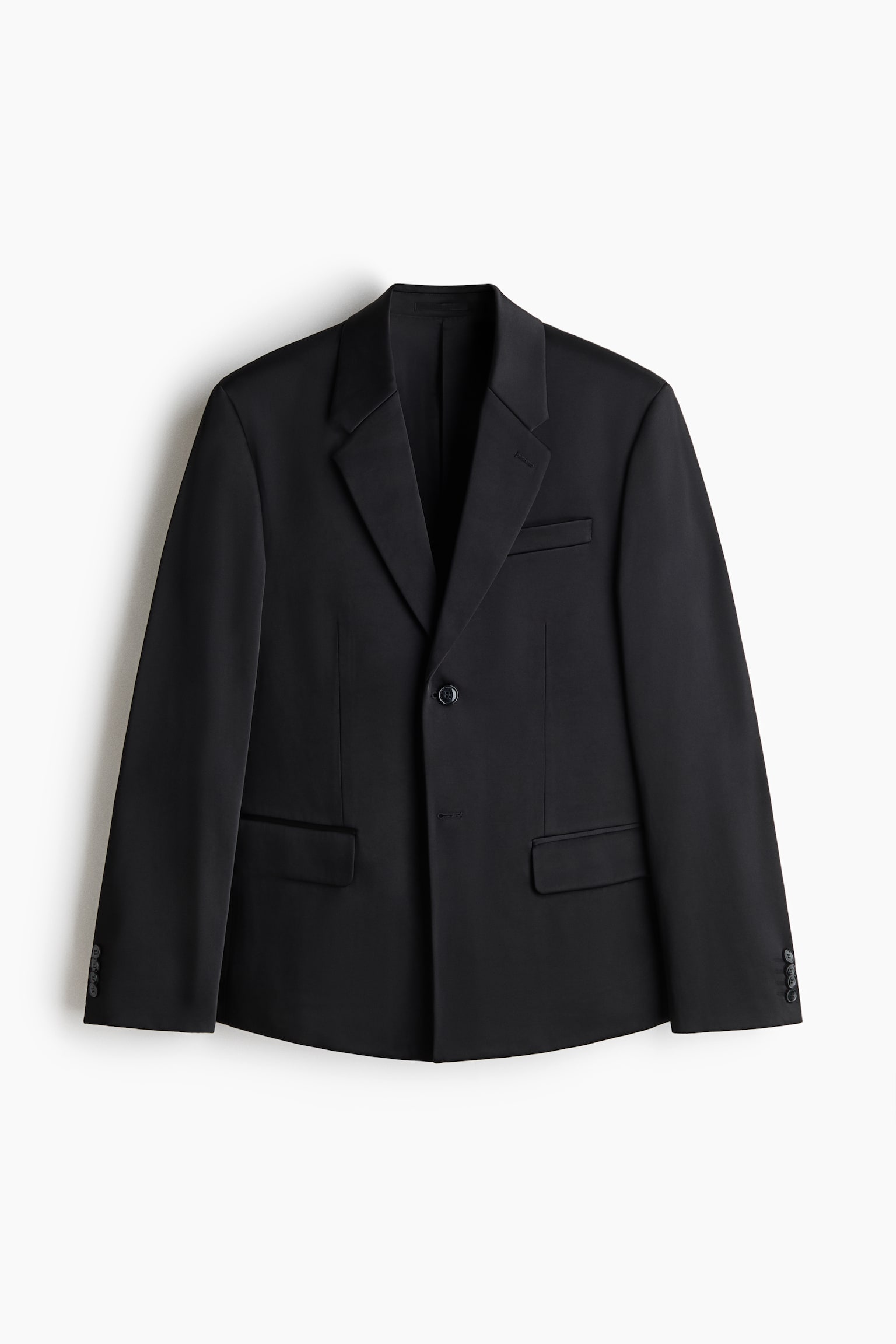 Мужская куртка H&M Regular-Fit Single-Breasted, цвет: Чёрный — фото 1