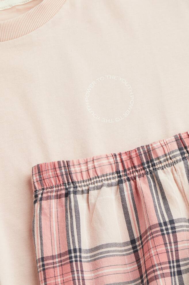 Printed pyjamas - Light pink/Checked/Natural white/Patterned - 2