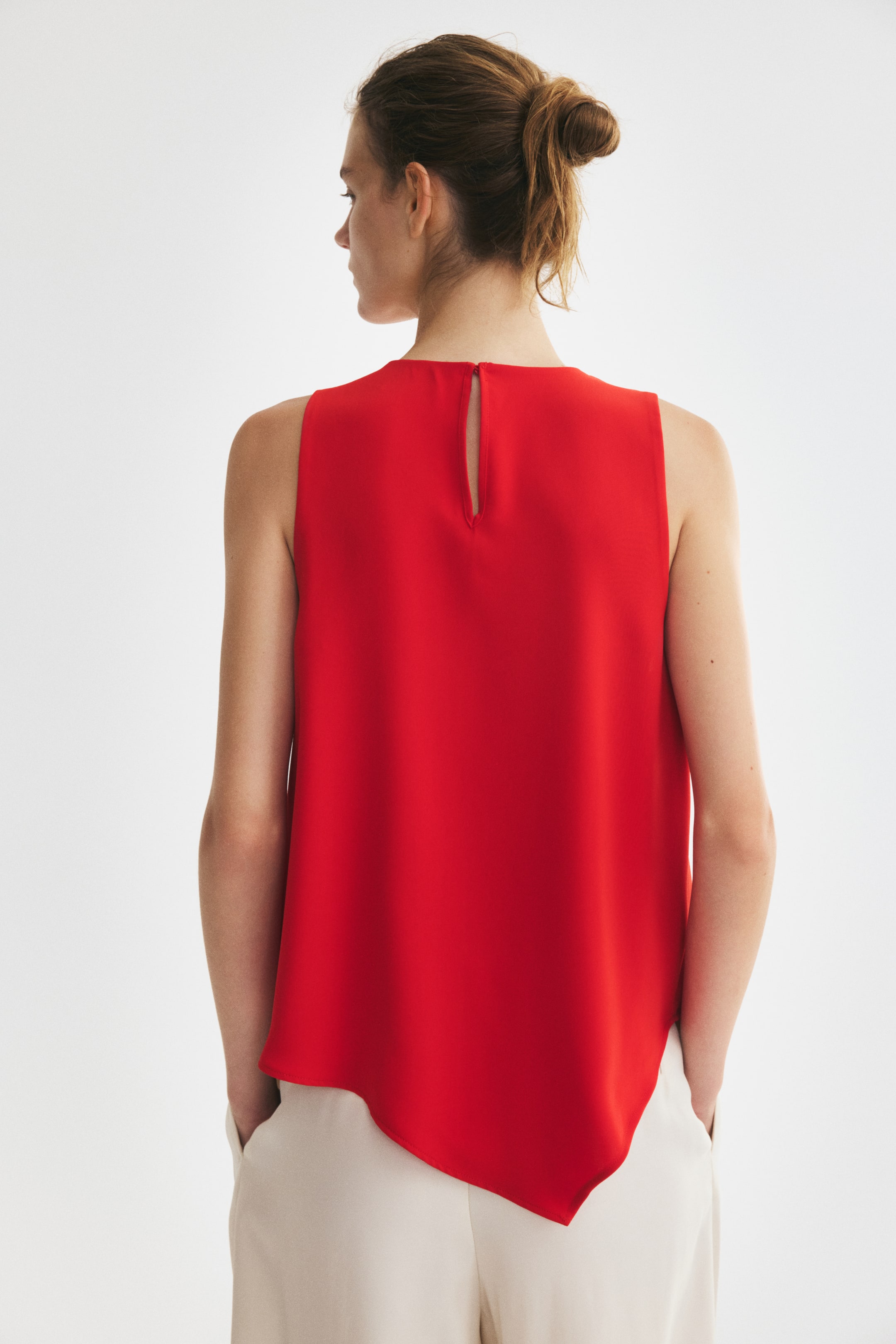 Draped Handkerchief Top
