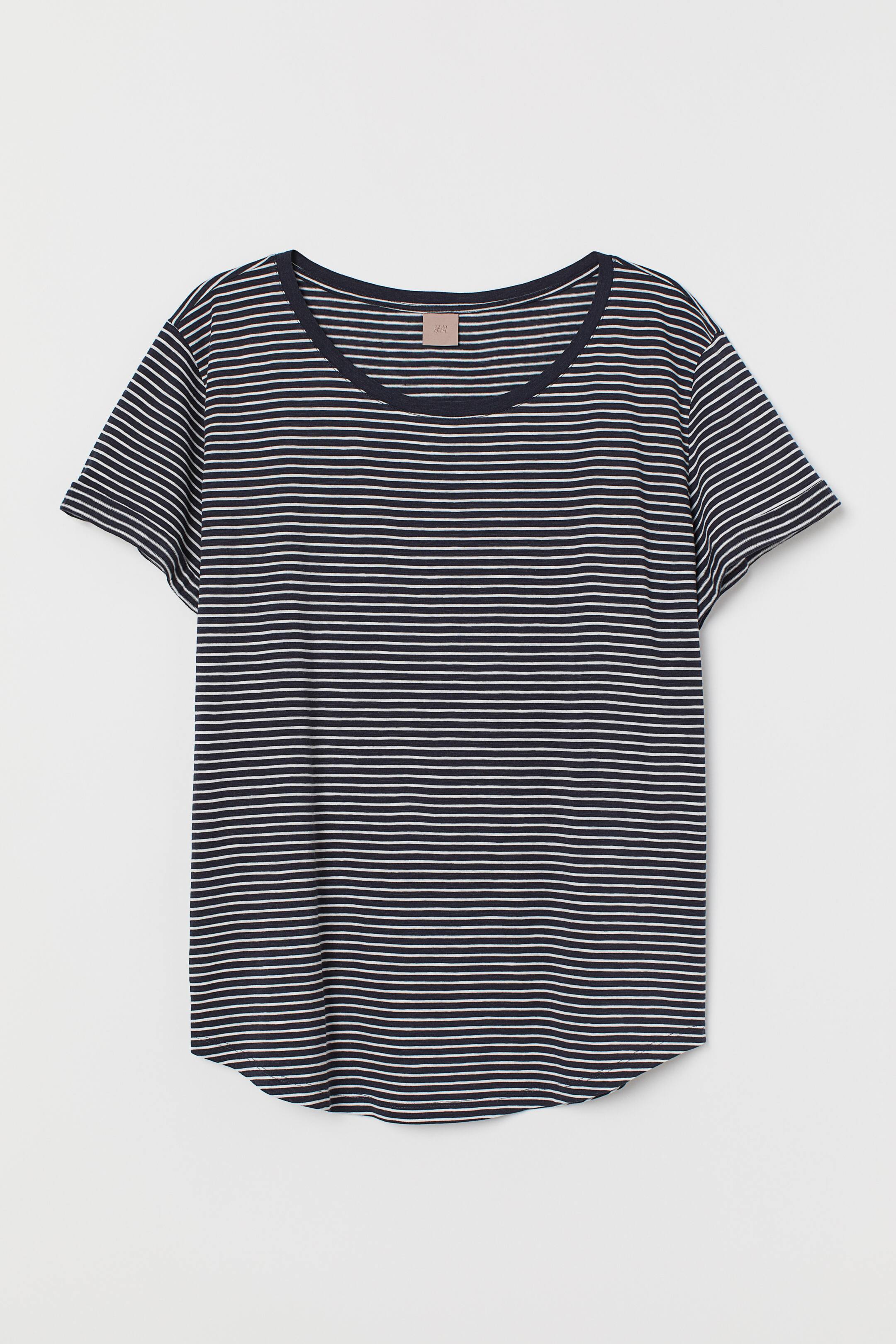 Größeres Bild ansehen: H&M+ T-Shirt aus Modalmischung - Dunkelblau/Gestreift - Ladies | H&M DE 1