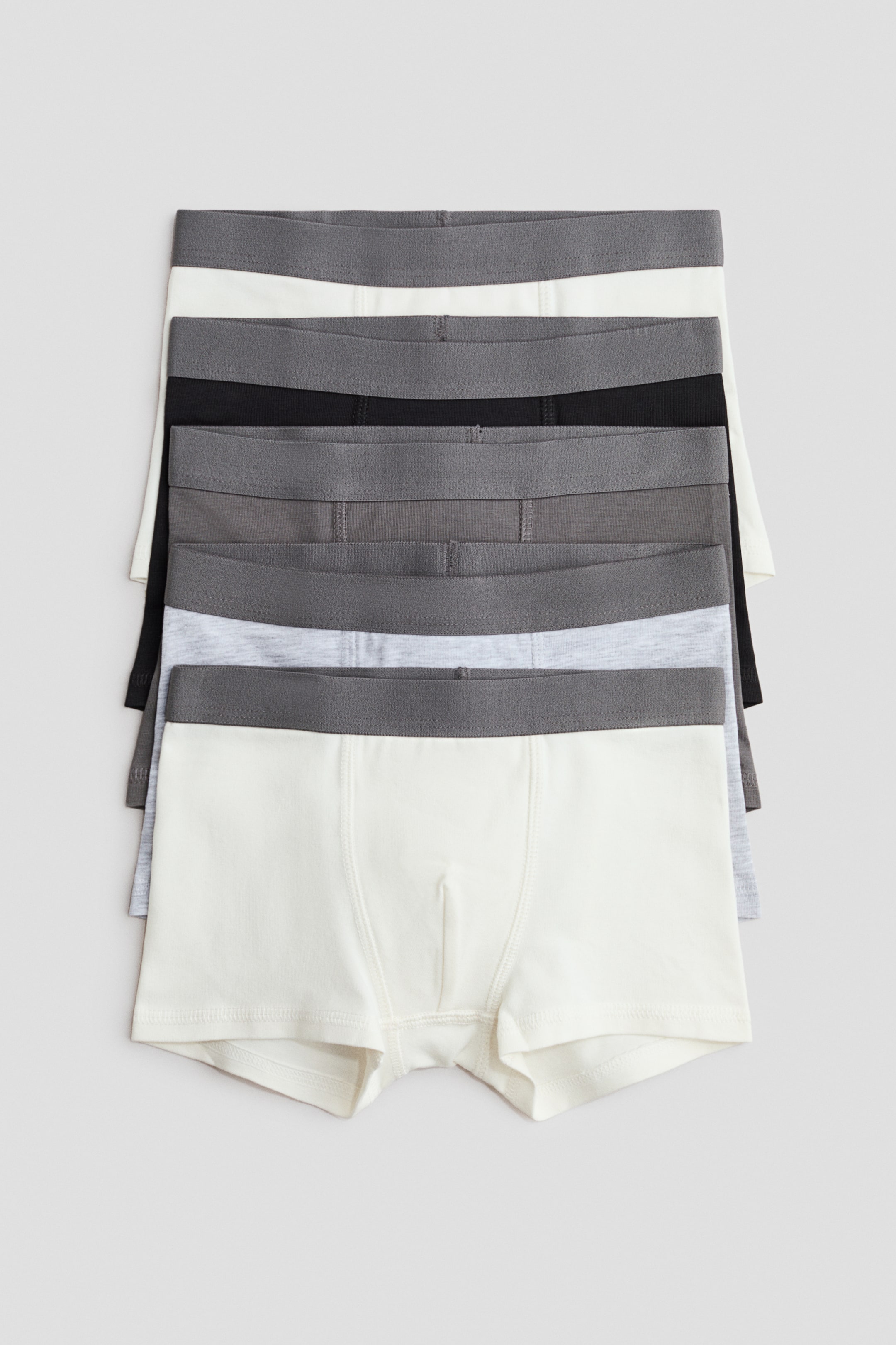 拡大画像を表示: ボクサーブリーフ 5枚セット - ホワイト／グレー - Kids | H&M JP 1