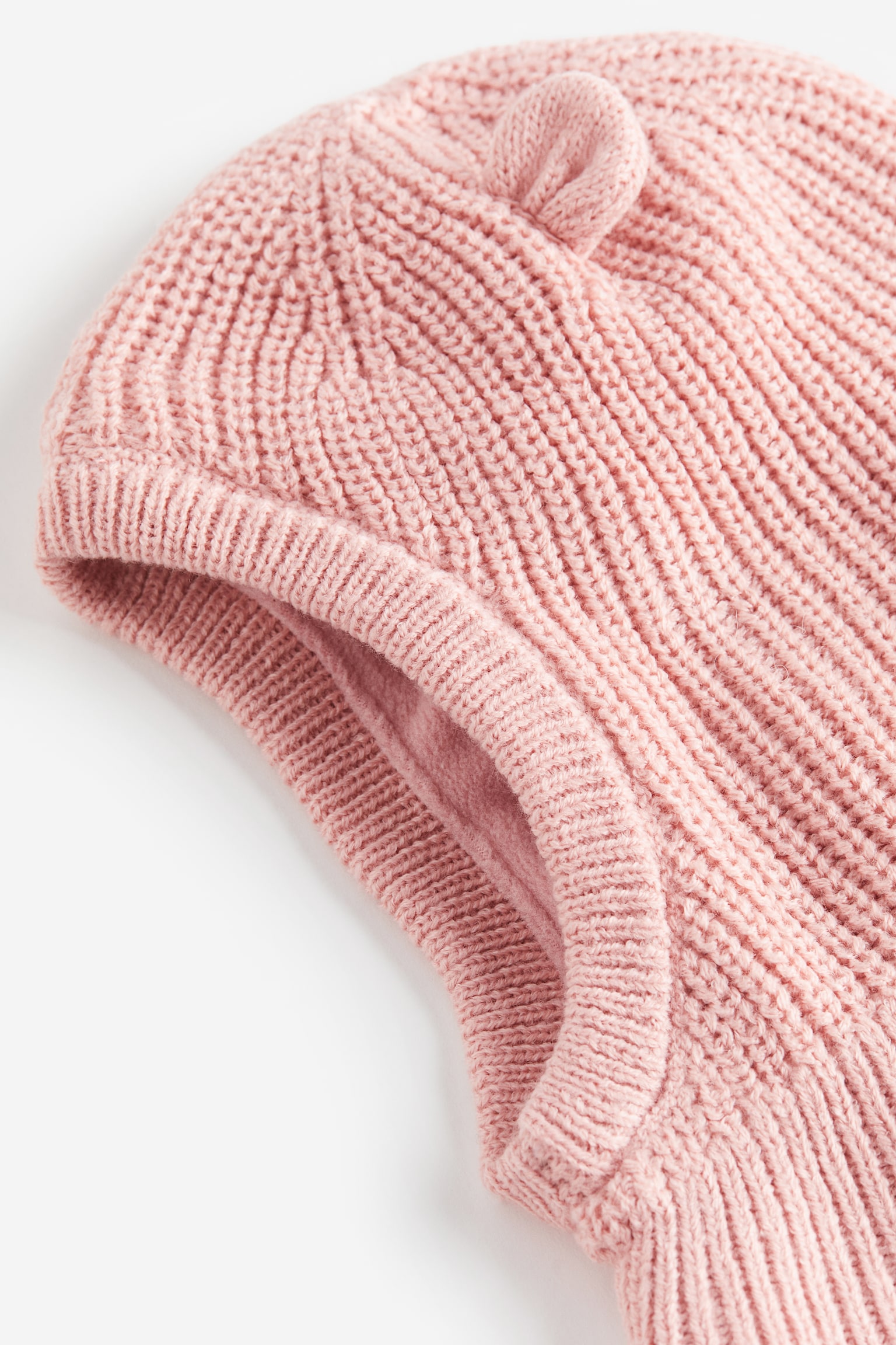 Fleece Lined Balaclava - Pink/Dark beige/Dark grey - 2