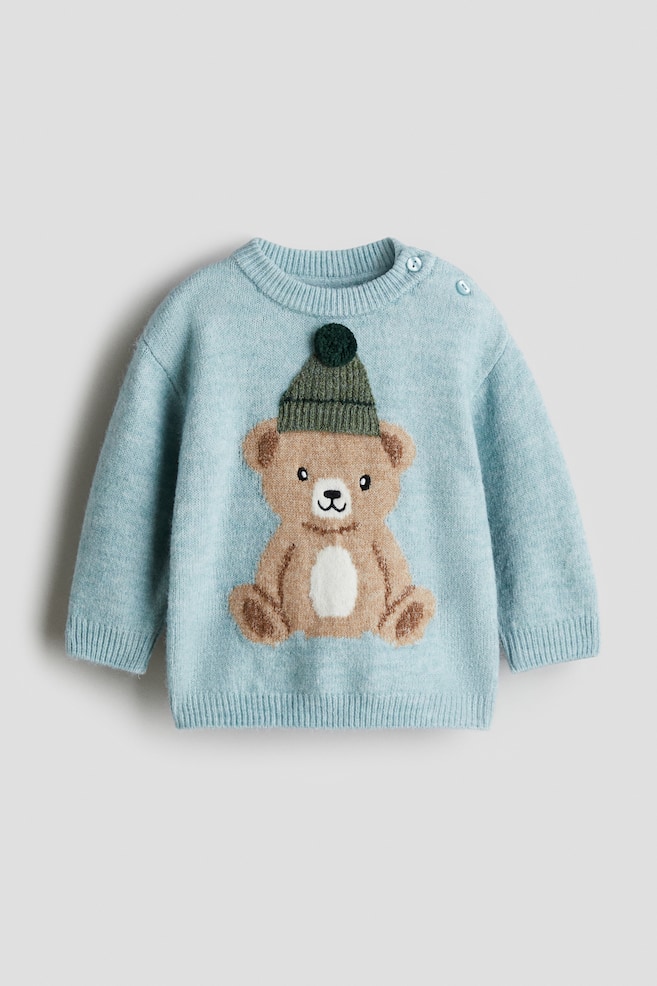 Jersey con motivo - Azul claro/Oso de peluche/Beige claro/Dinosaurio - 1