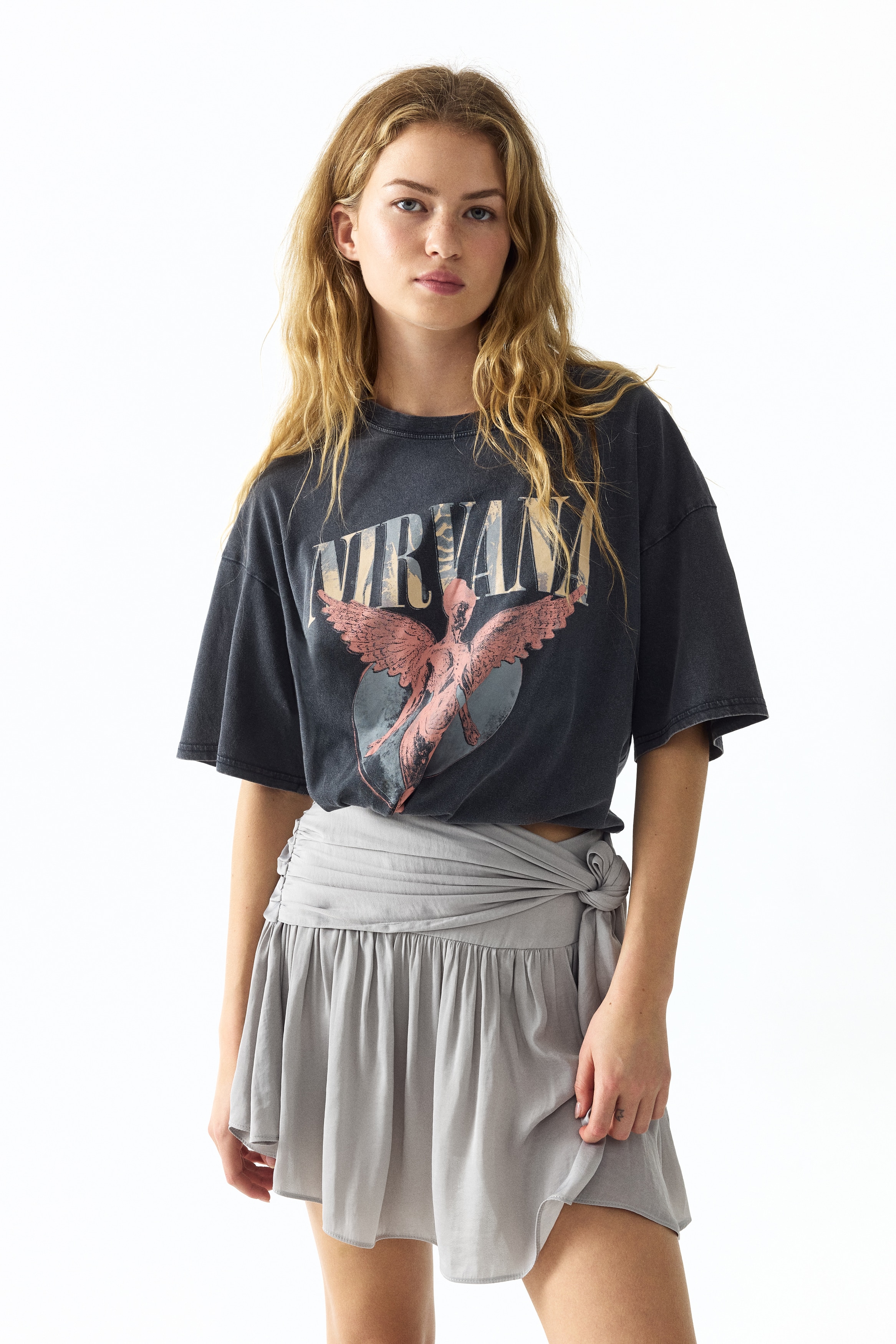 Oversized T-Shirt with Printed MotifModel