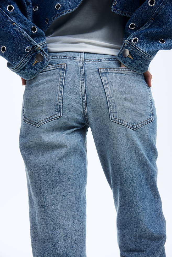 MAMA Straight High Jeans - Lys denimblå/Medium denimblå - 3