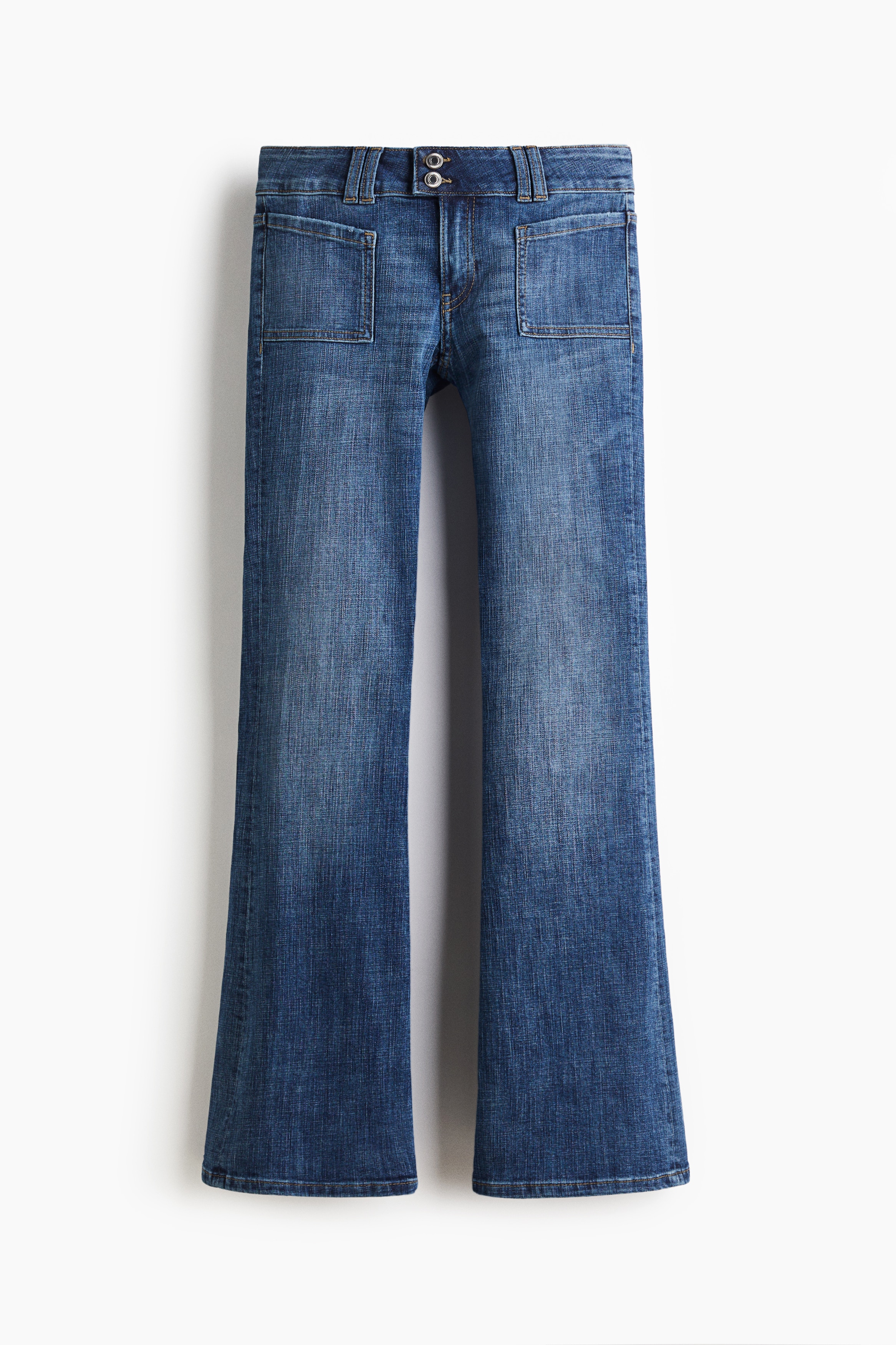 Flared Low Jeans - Blu denim