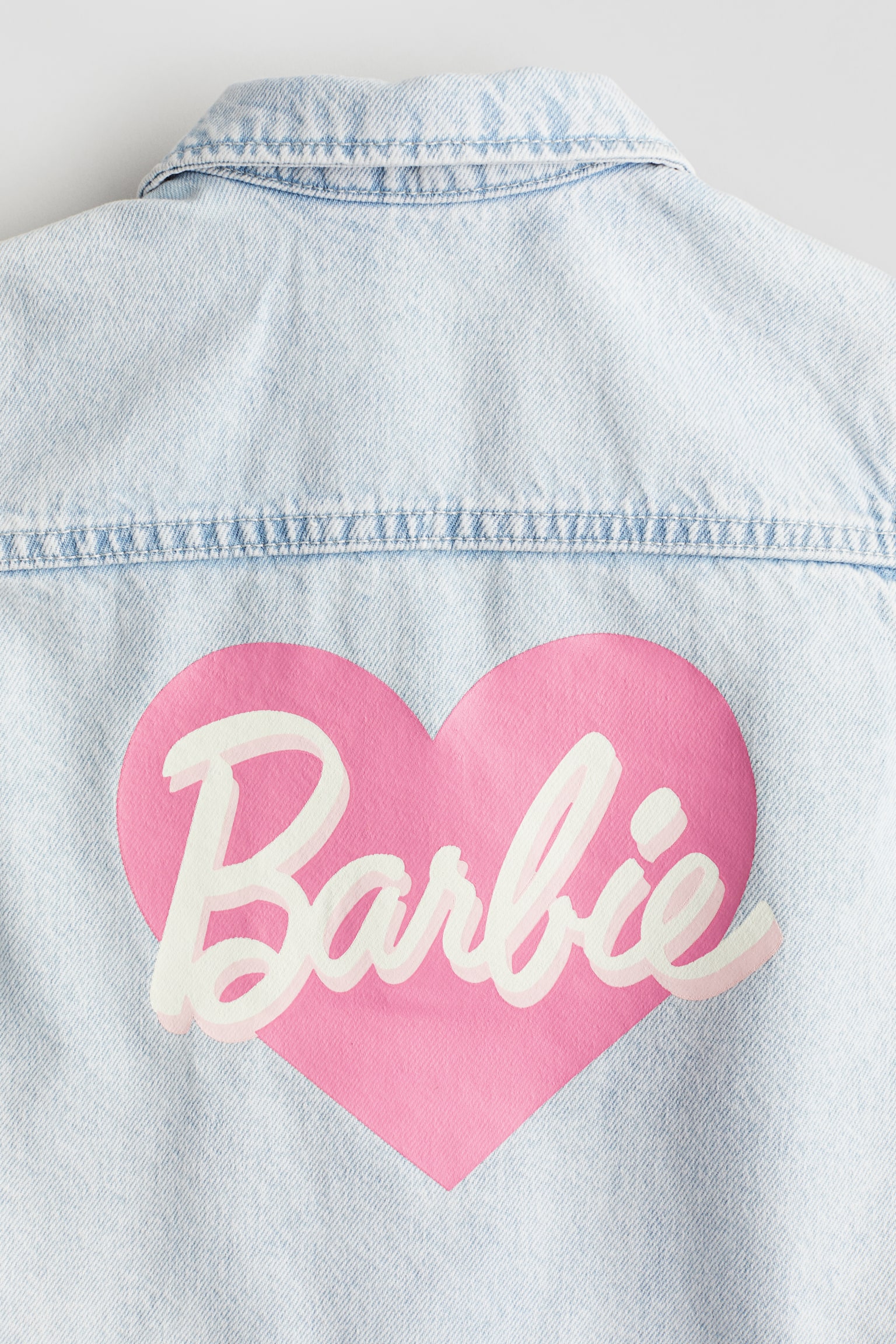 Printed denim jacket - Light denim blue/Barbie/Light denim blue - 2